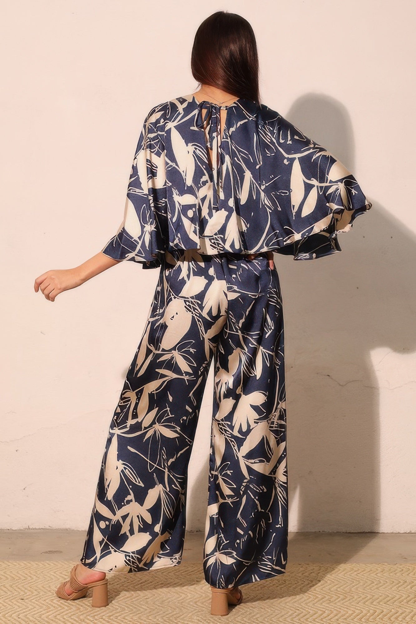 Dreaming Lily Satin Cape Jumpsuit product image
