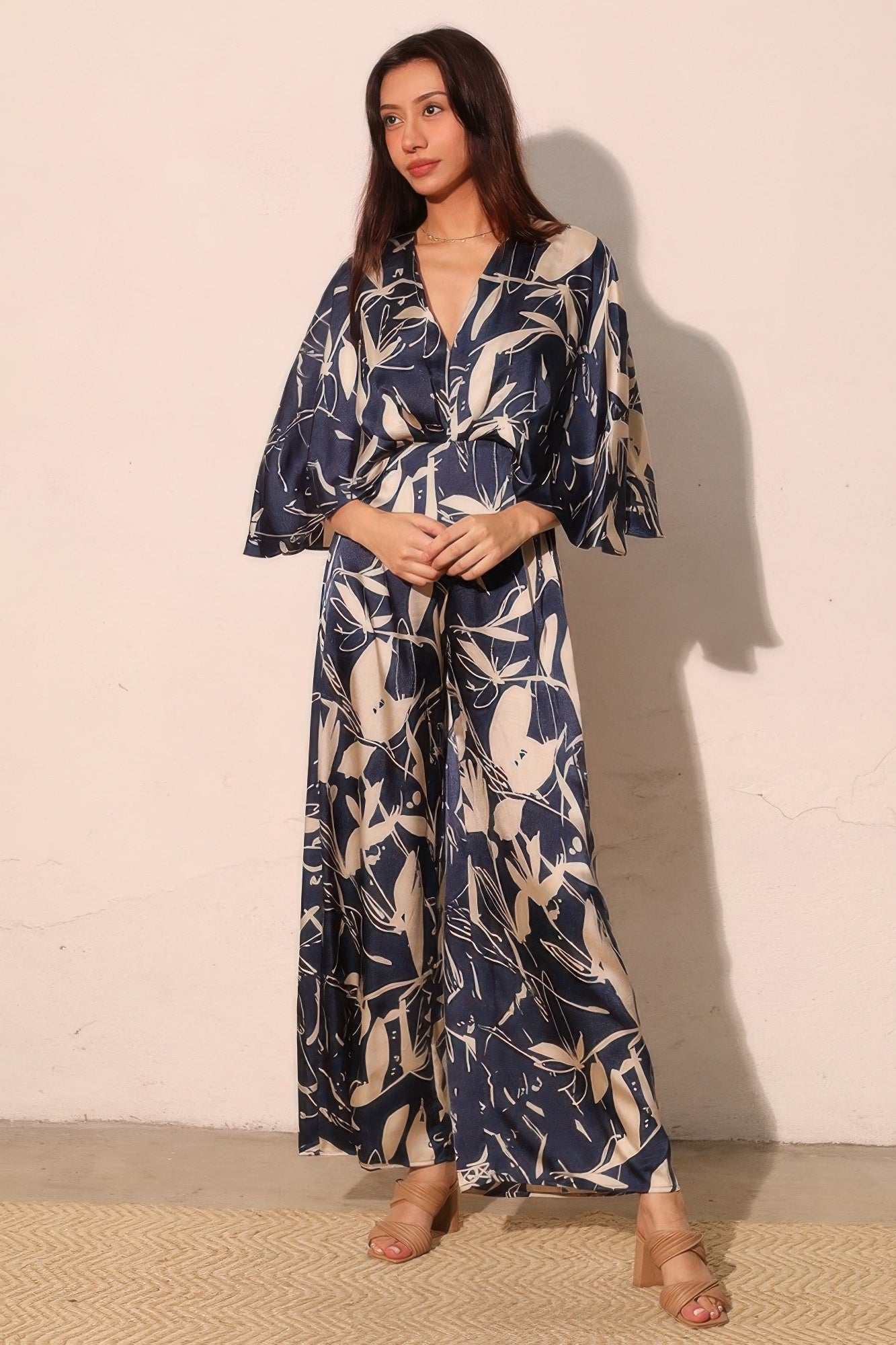 Dreaming Lily Satin Cape Jumpsuit product image