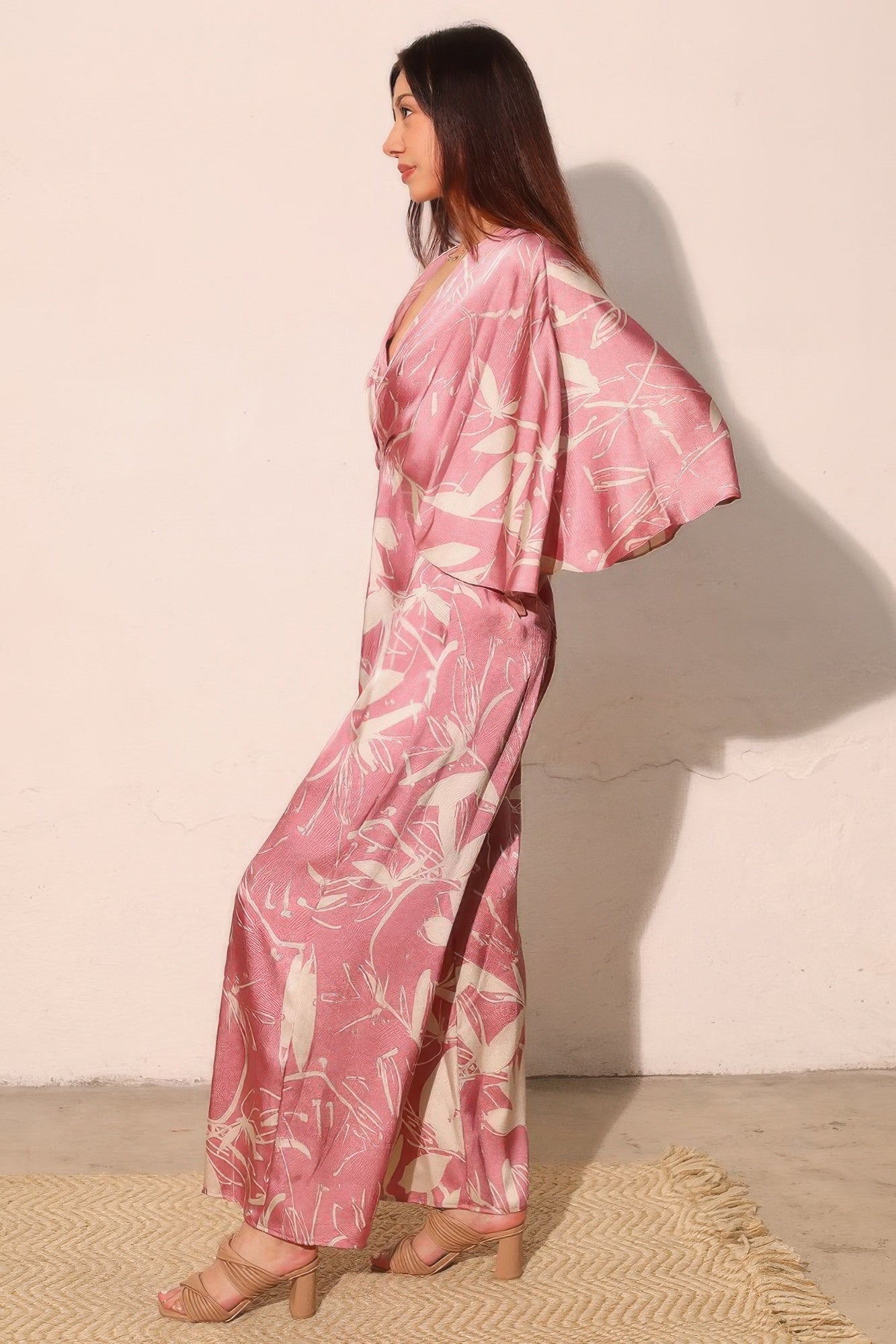 Dreaming Lily Satin Cape Jumpsuit product image