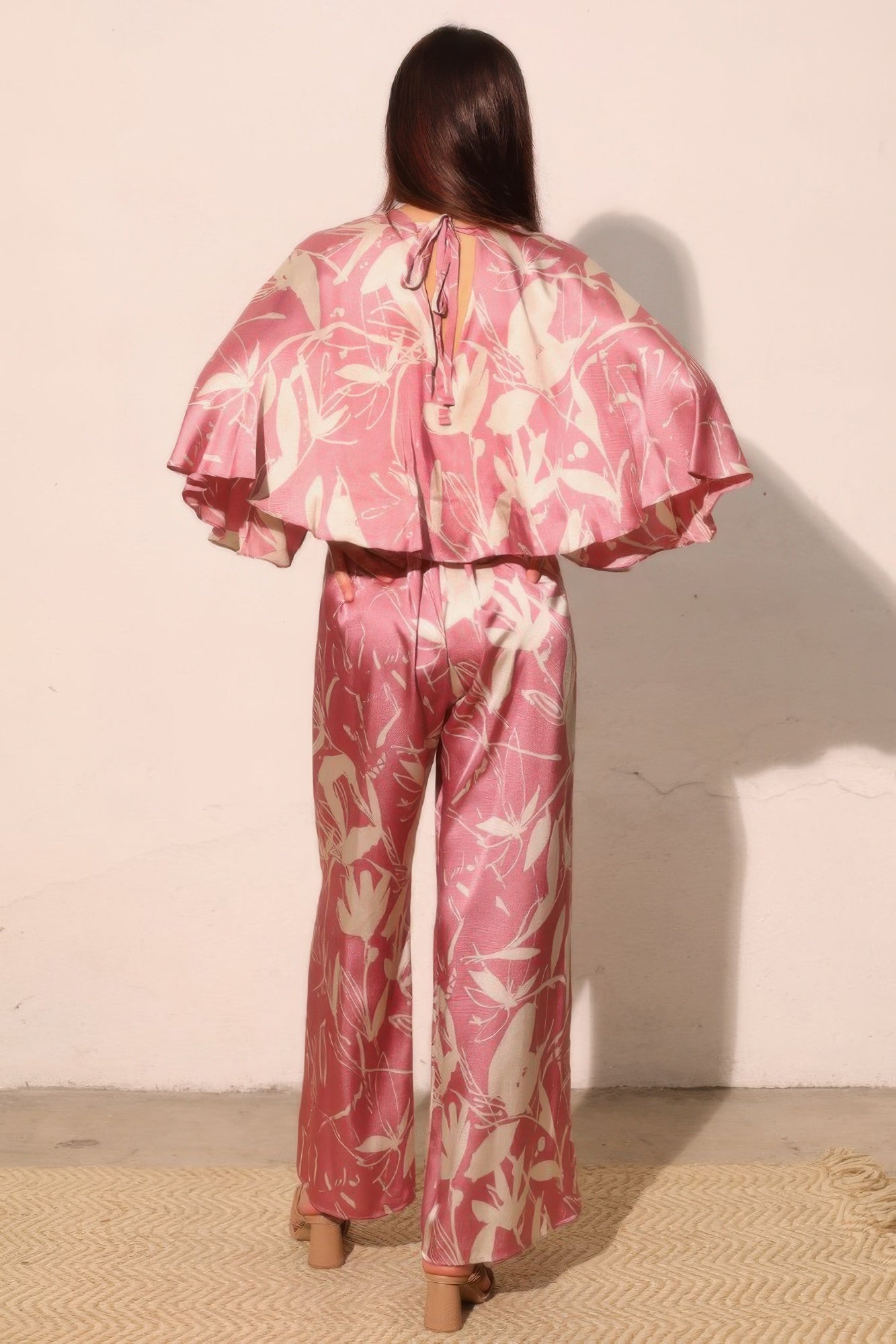 Dreaming Lily Satin Cape Jumpsuit product image