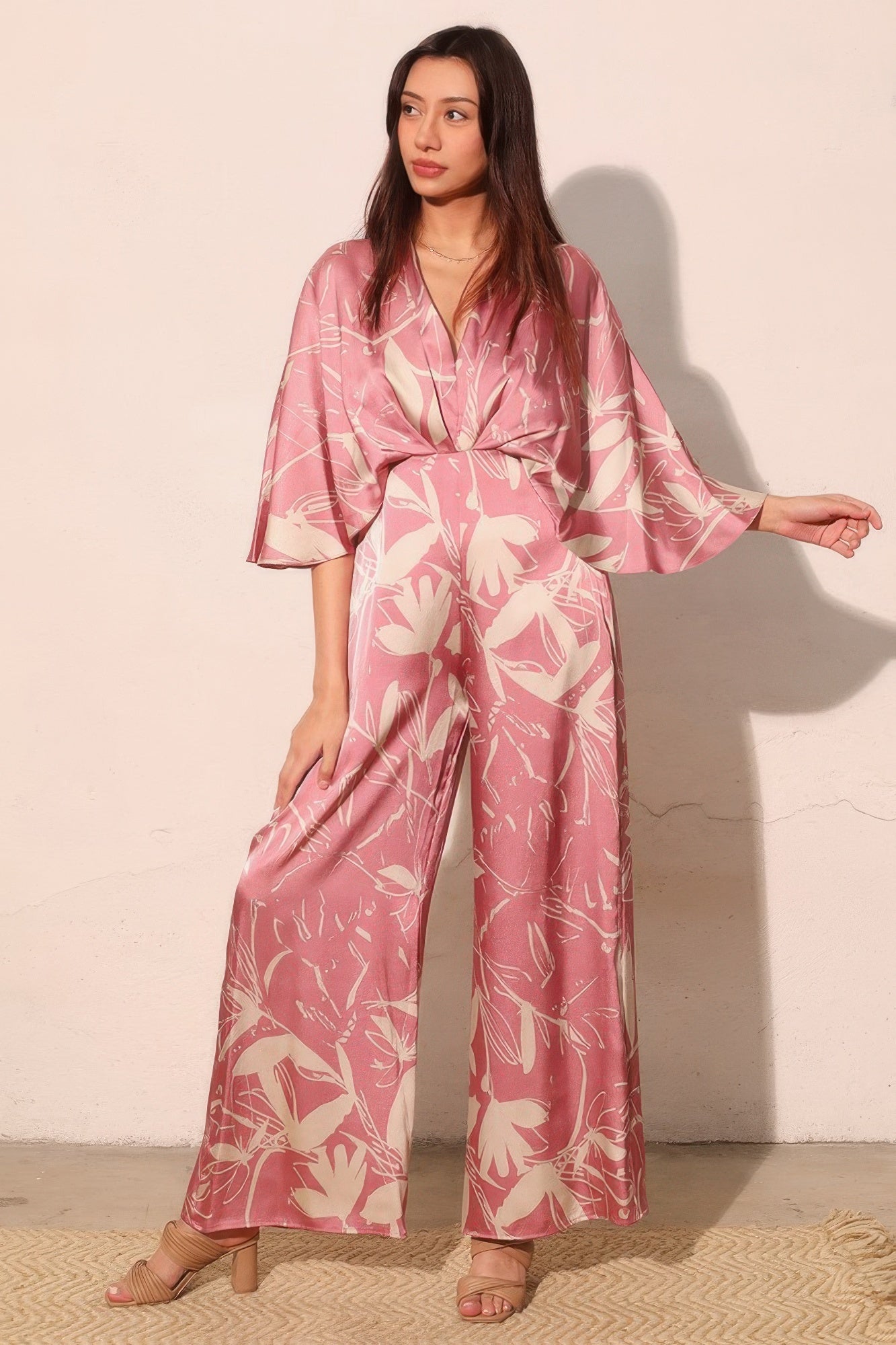 Dreaming Lily Satin Cape Jumpsuit product image