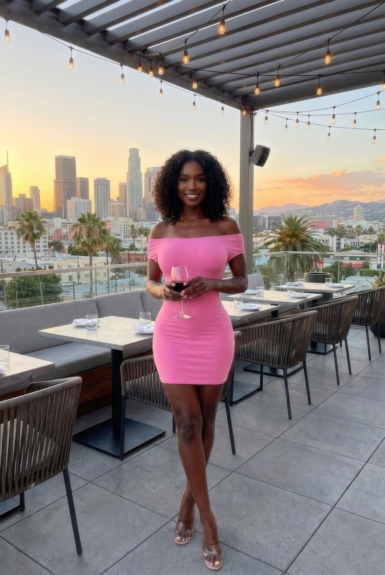 Off Shoulder Mini Dress With Open Back product image