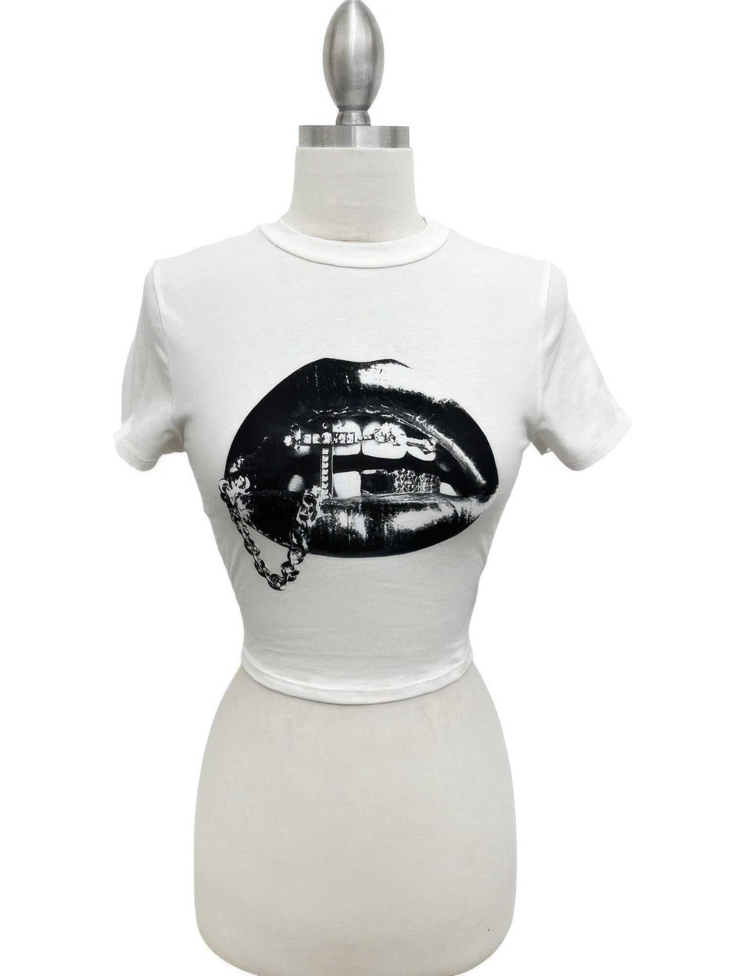Graphic Lips Crop Top product image