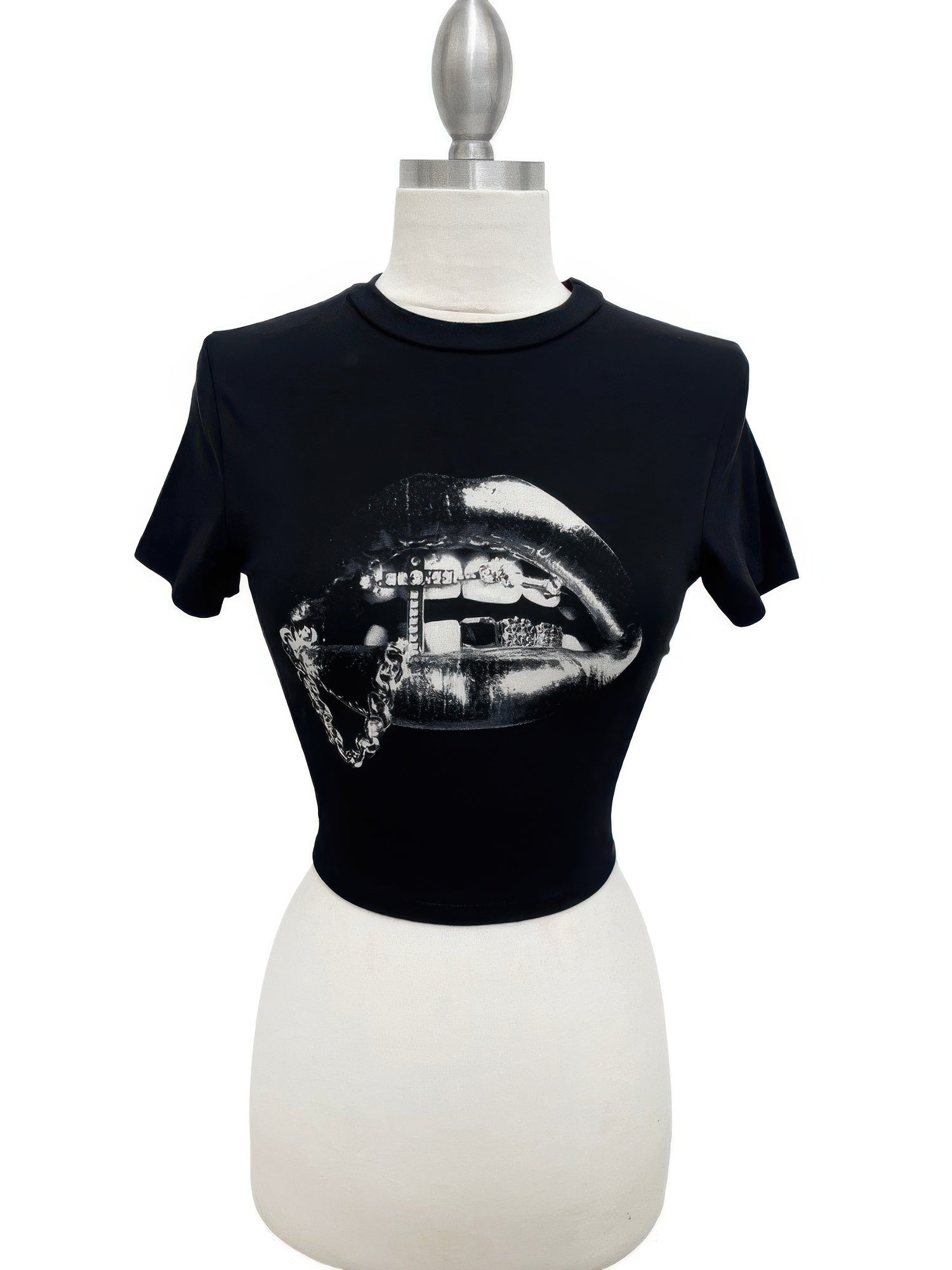 Graphic Lips Crop Top product image