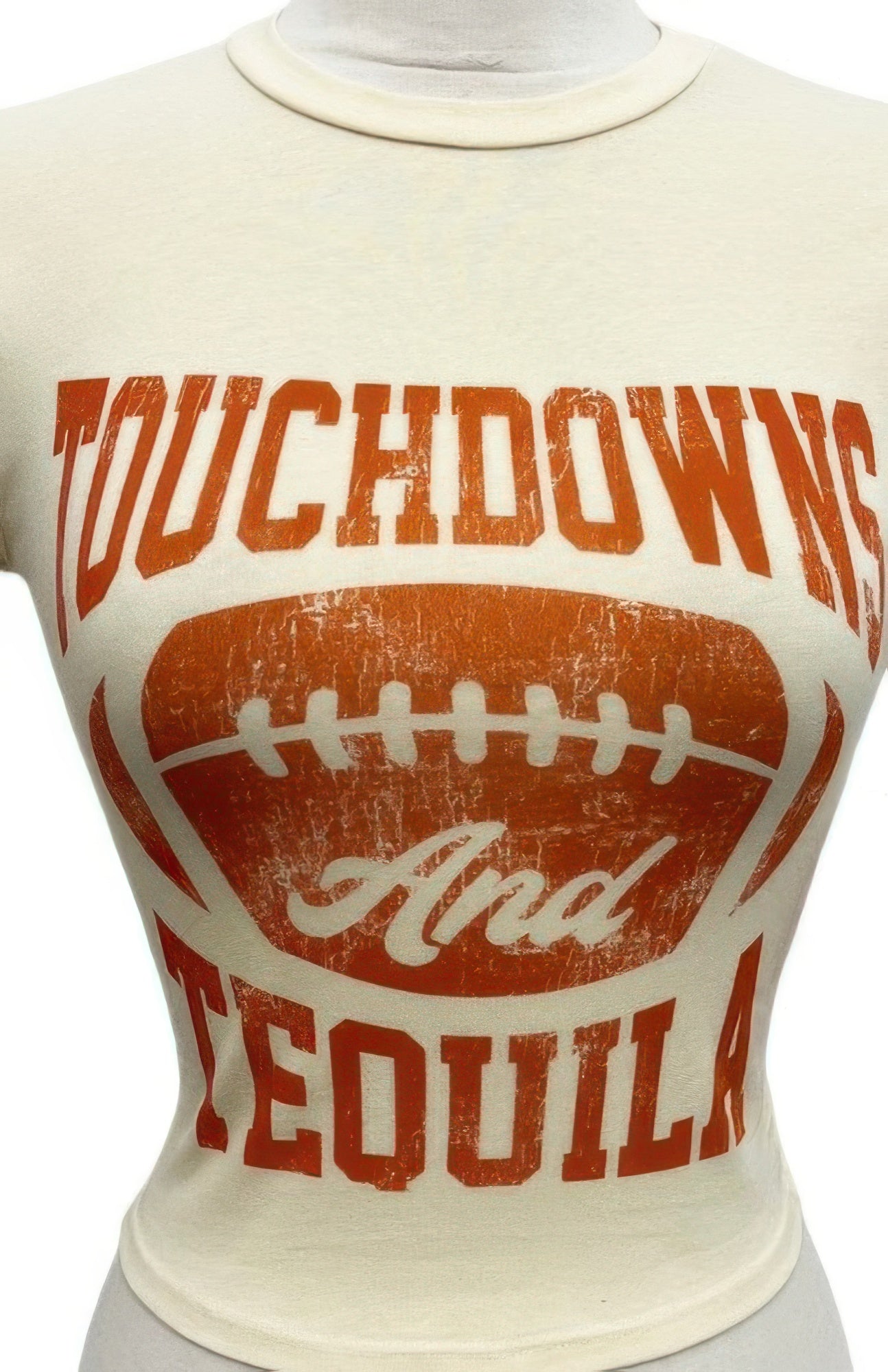 Touchdowns & Tequila Graphic Crop Tee product image