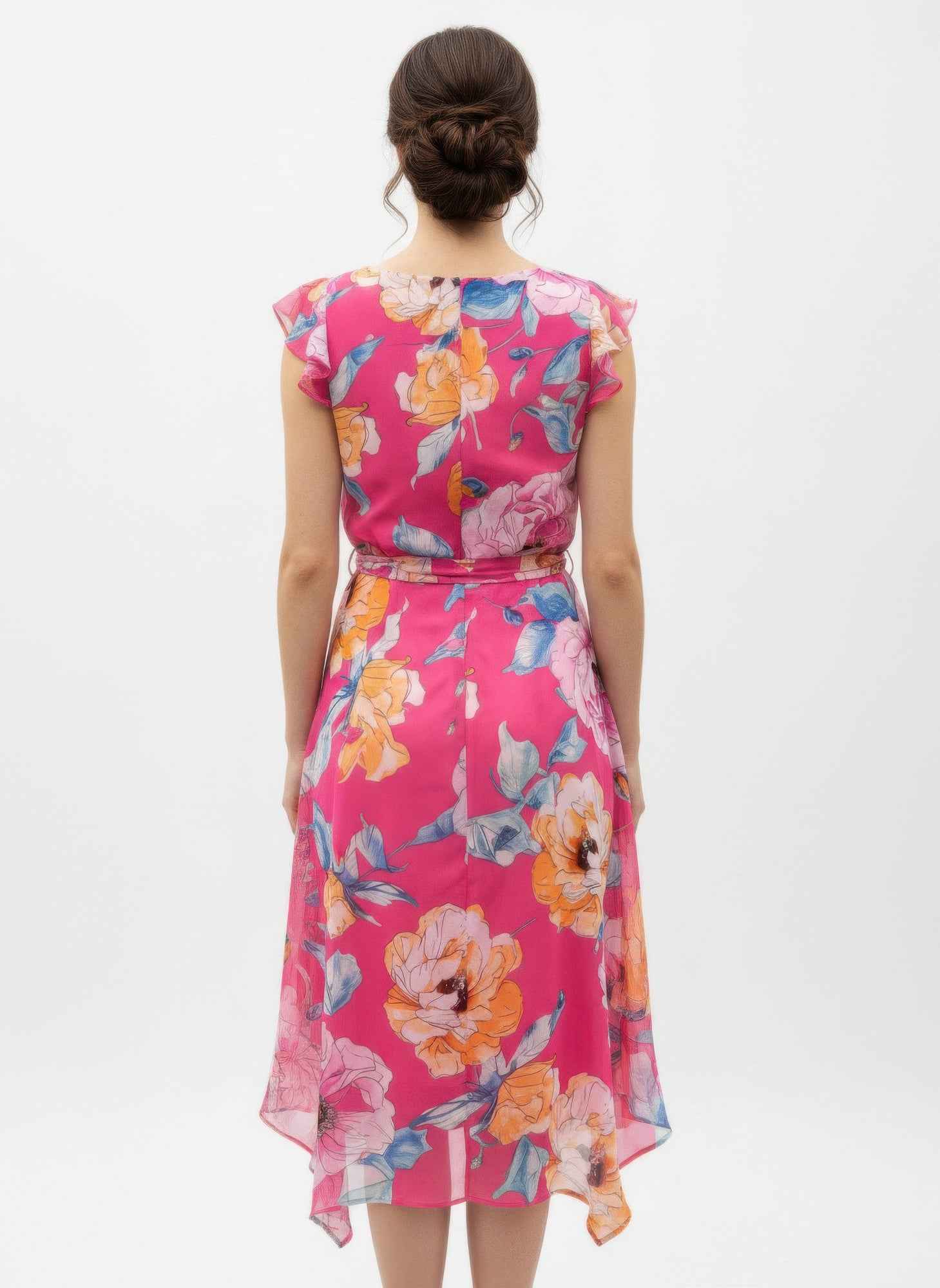 Shelby & Palmer Floral Ruffled Sleeve Shelby & Palmer Floral Ruffled Sleeve