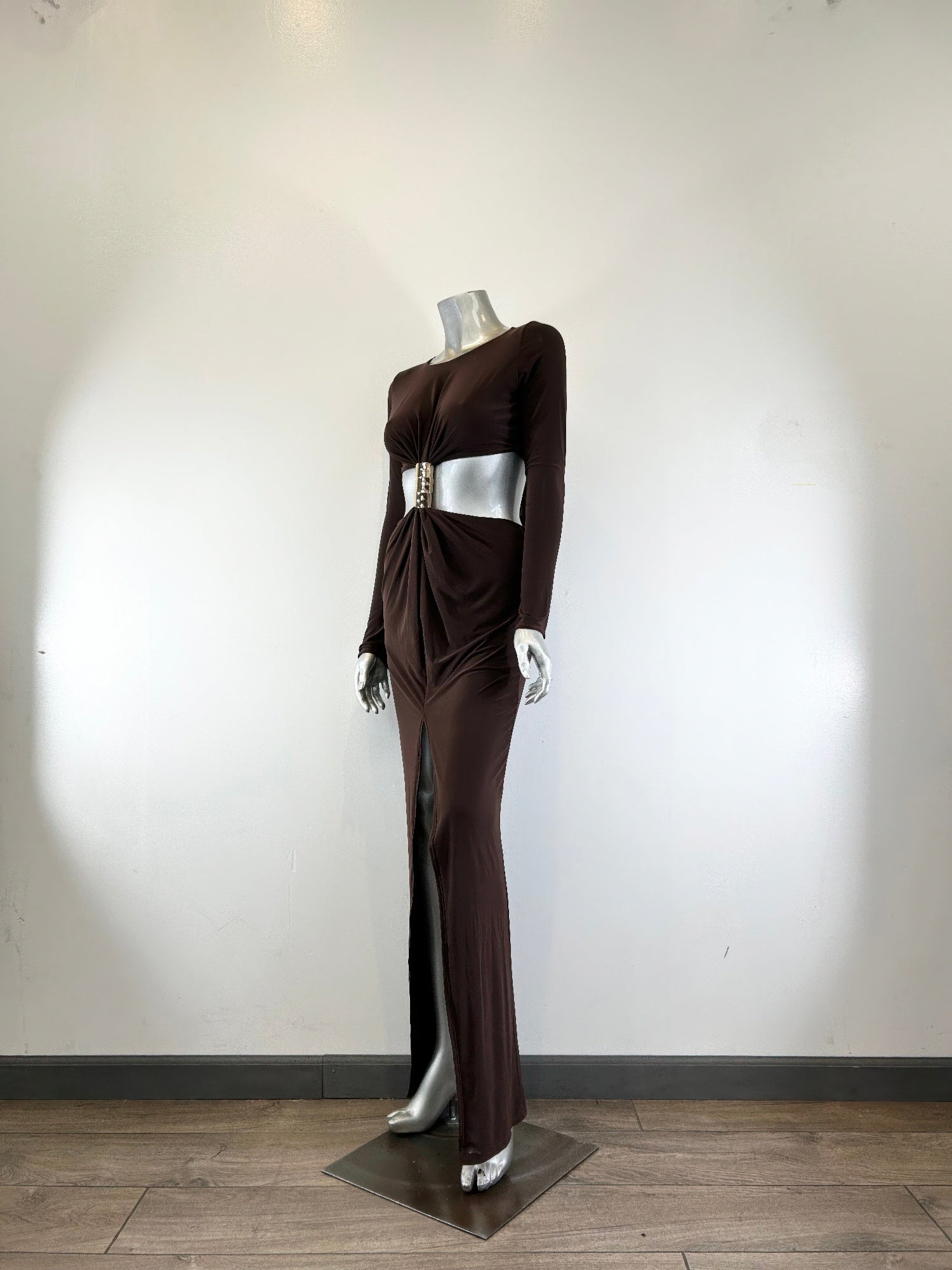 Long Sleeve Mockneck Styling Maxi Dress. product image