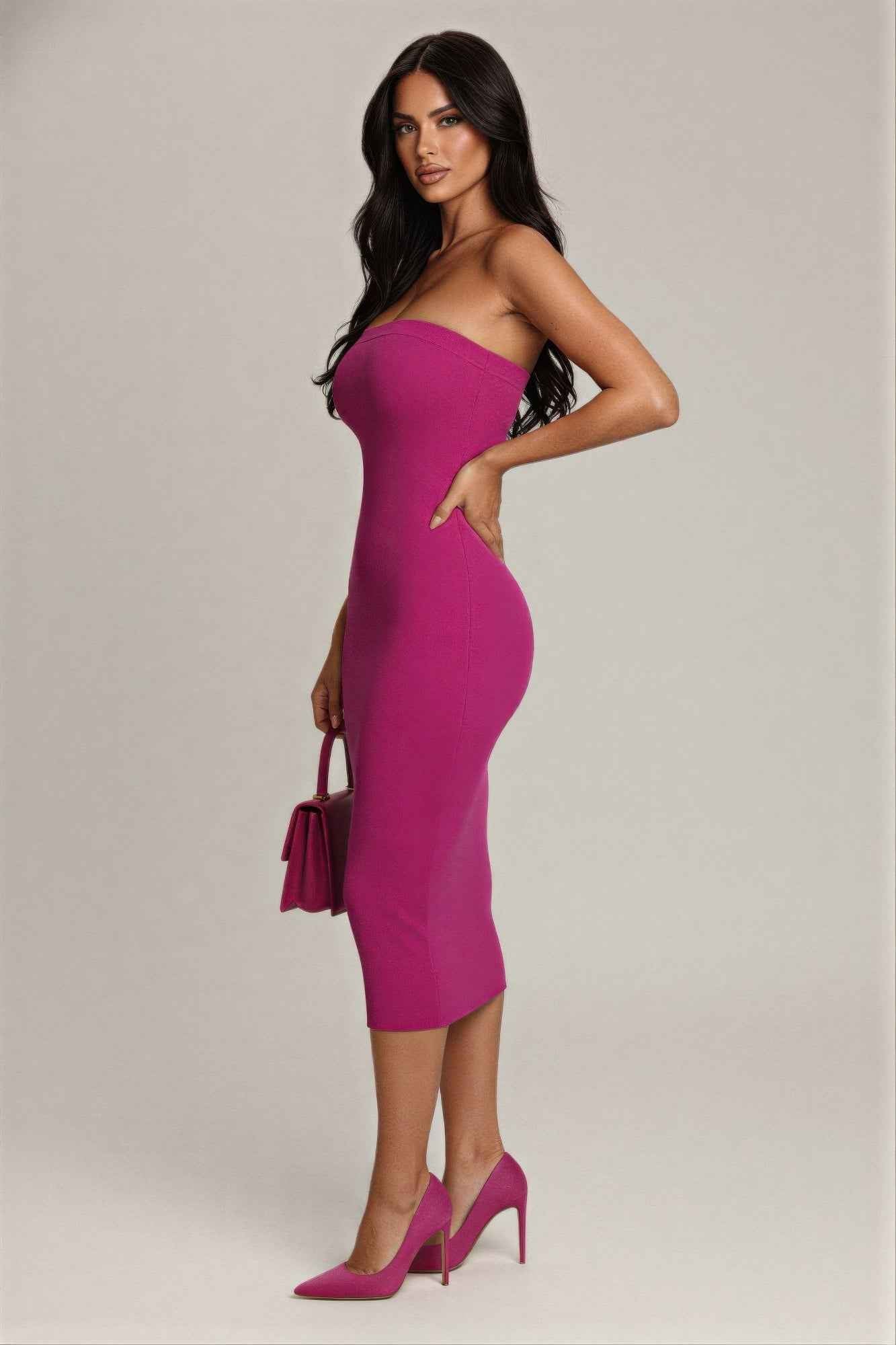 Strapless bodycon midi dress Strapless bodycon midi dress
