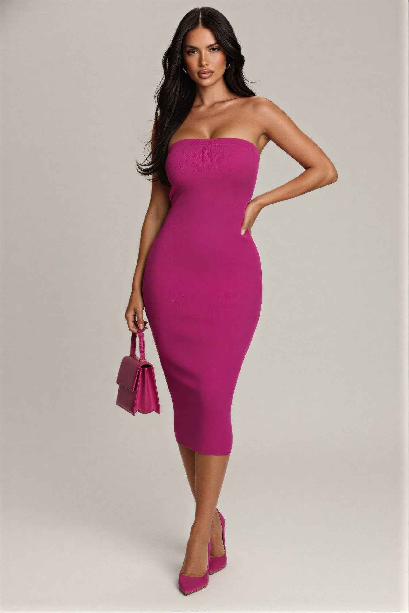 Strapless bodycon midi dress Strapless bodycon midi dress