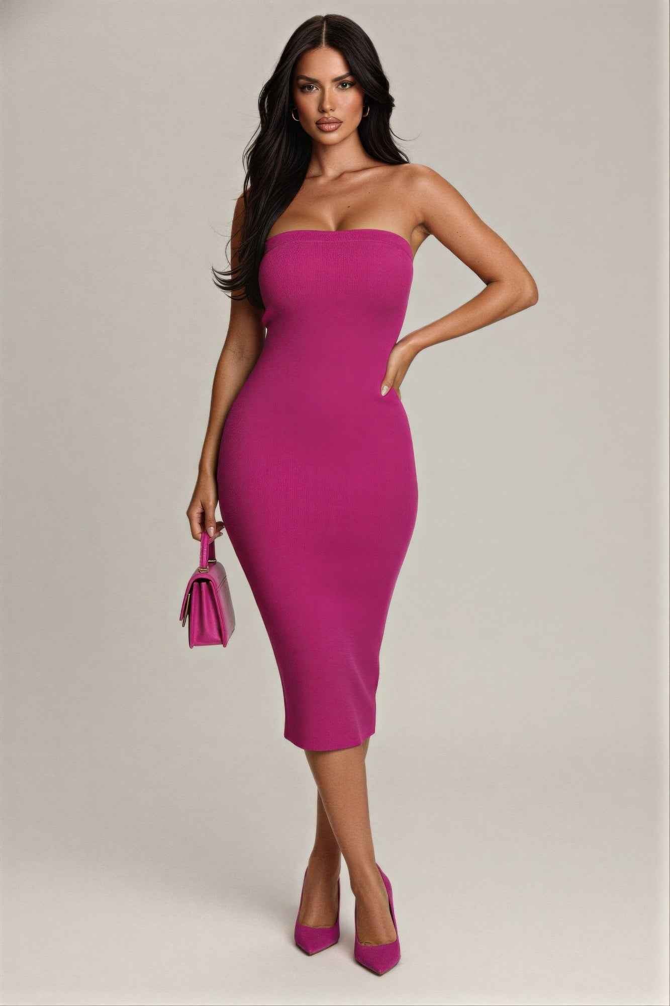 Strapless bodycon midi dress Strapless bodycon midi dress
