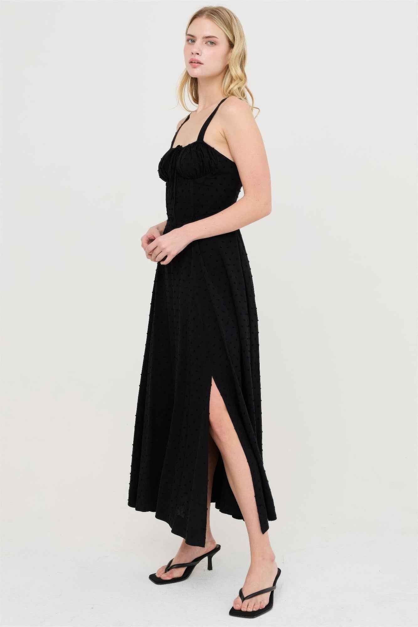 Boned Tie-back Dress Boned Tie-back Dress