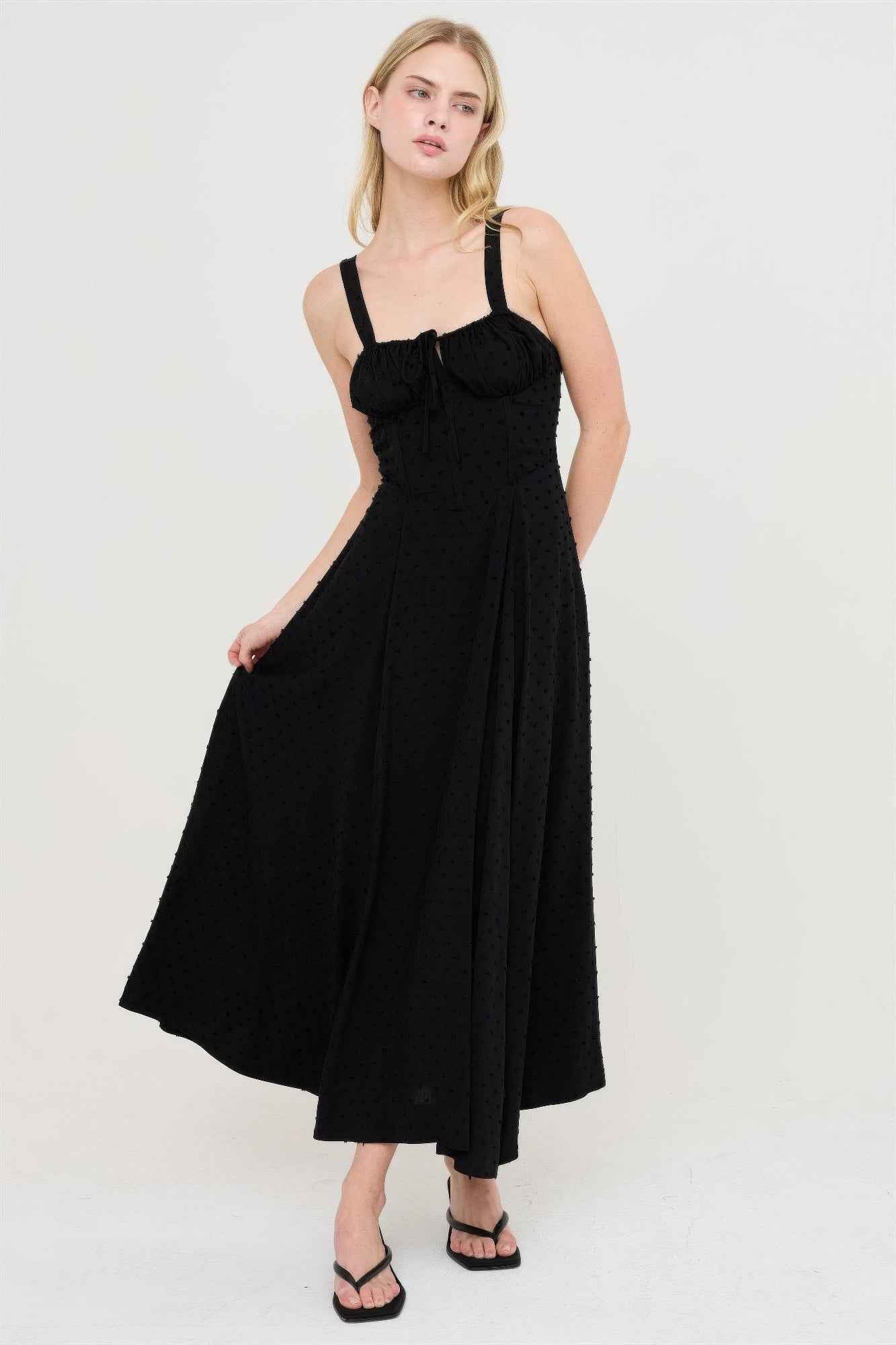 Boned Tie-back Dress Boned Tie-back Dress