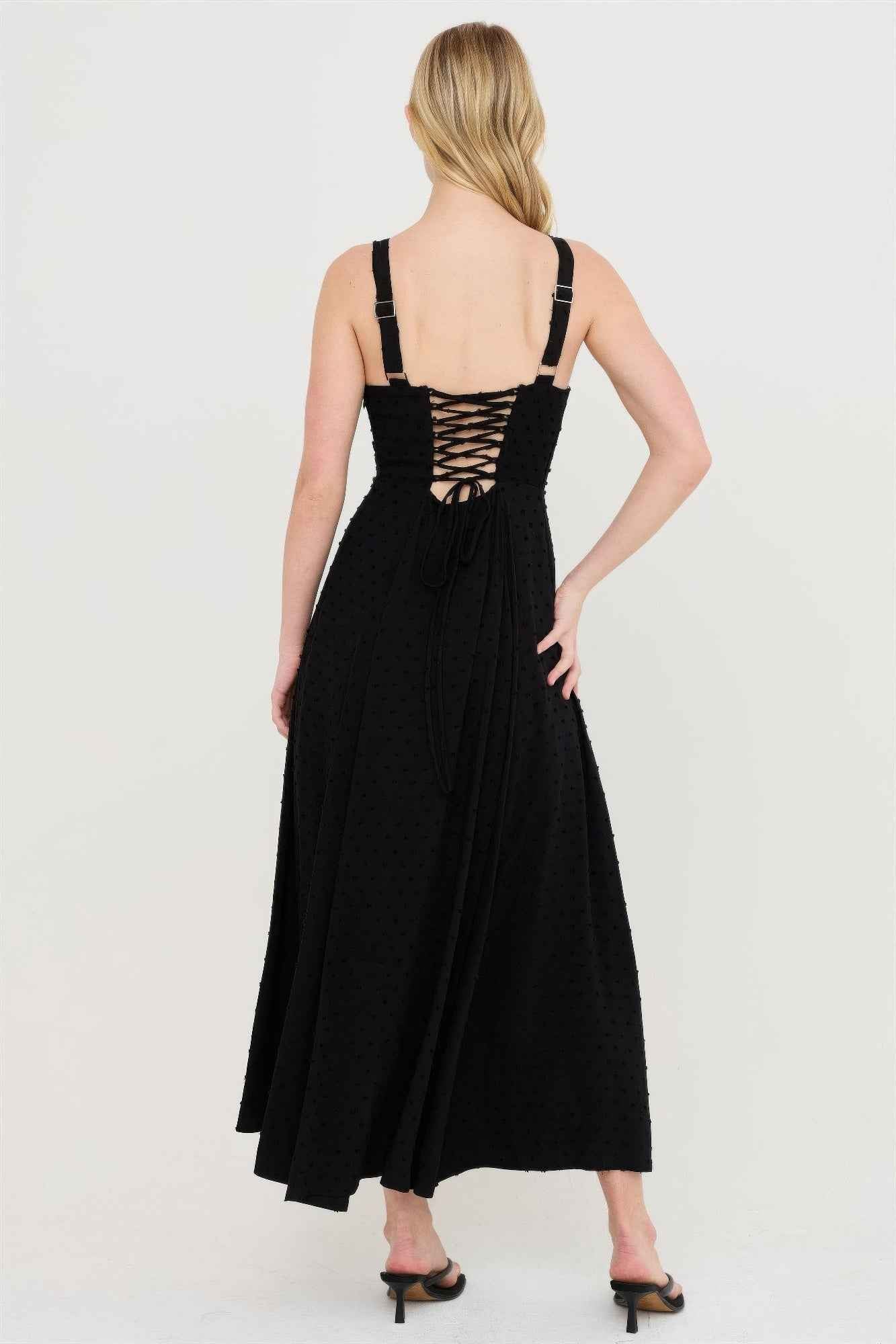 Boned Tie-back Dress Boned Tie-back Dress