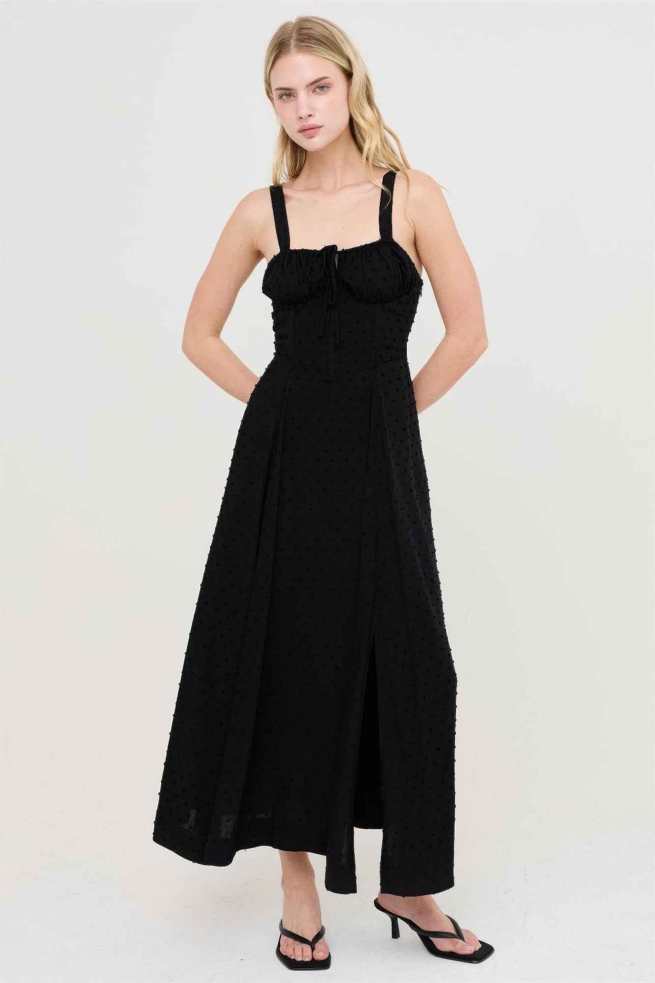 Boned Tie-back Dress Boned Tie-back Dress