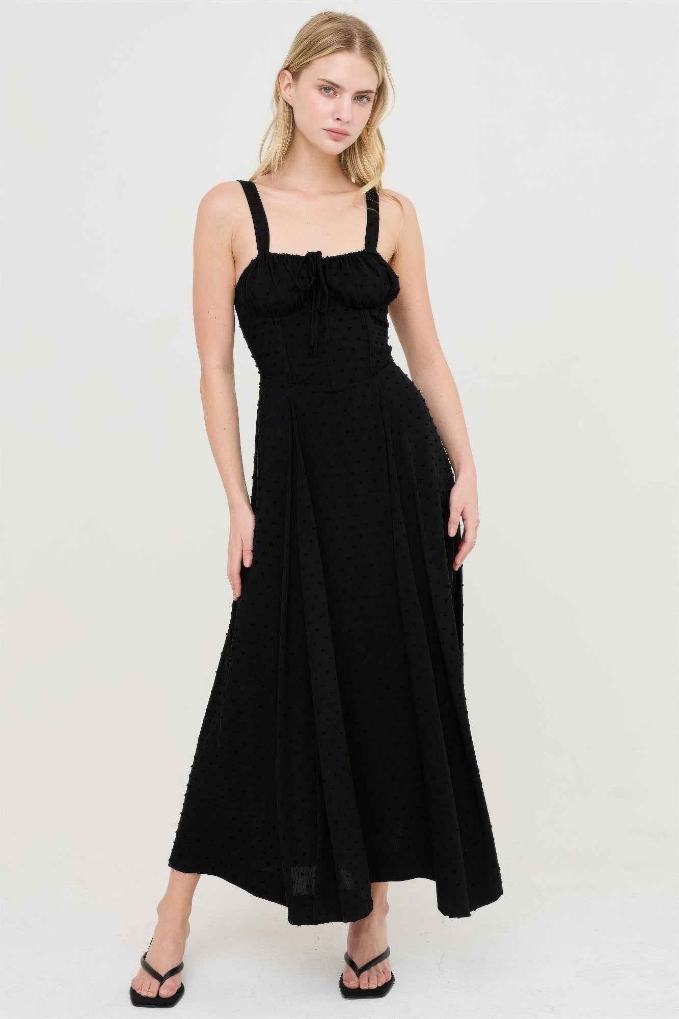 Boned Tie-back Dress Boned Tie-back Dress