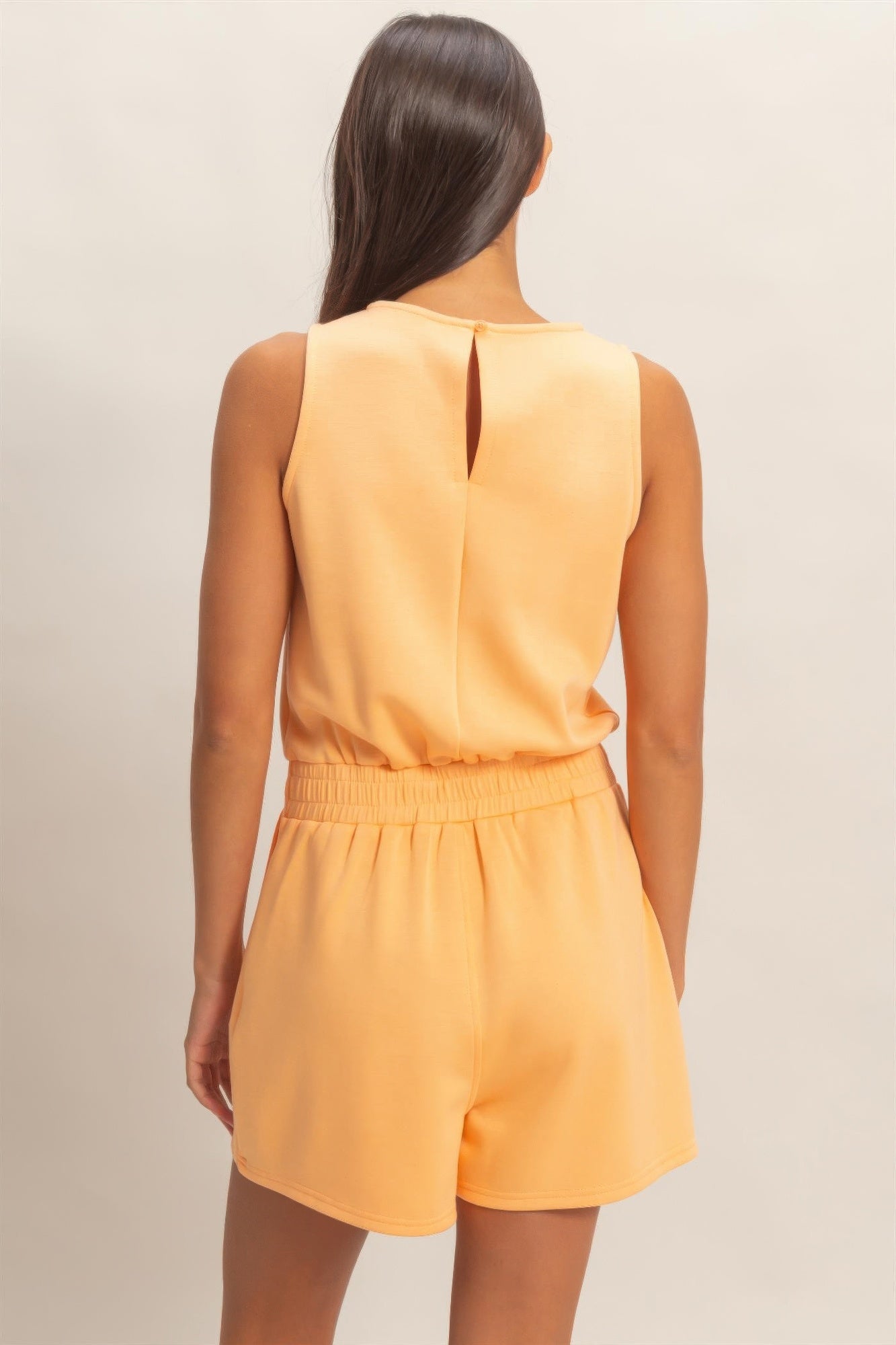 Drawstring Waist Sleeveless Romper product image