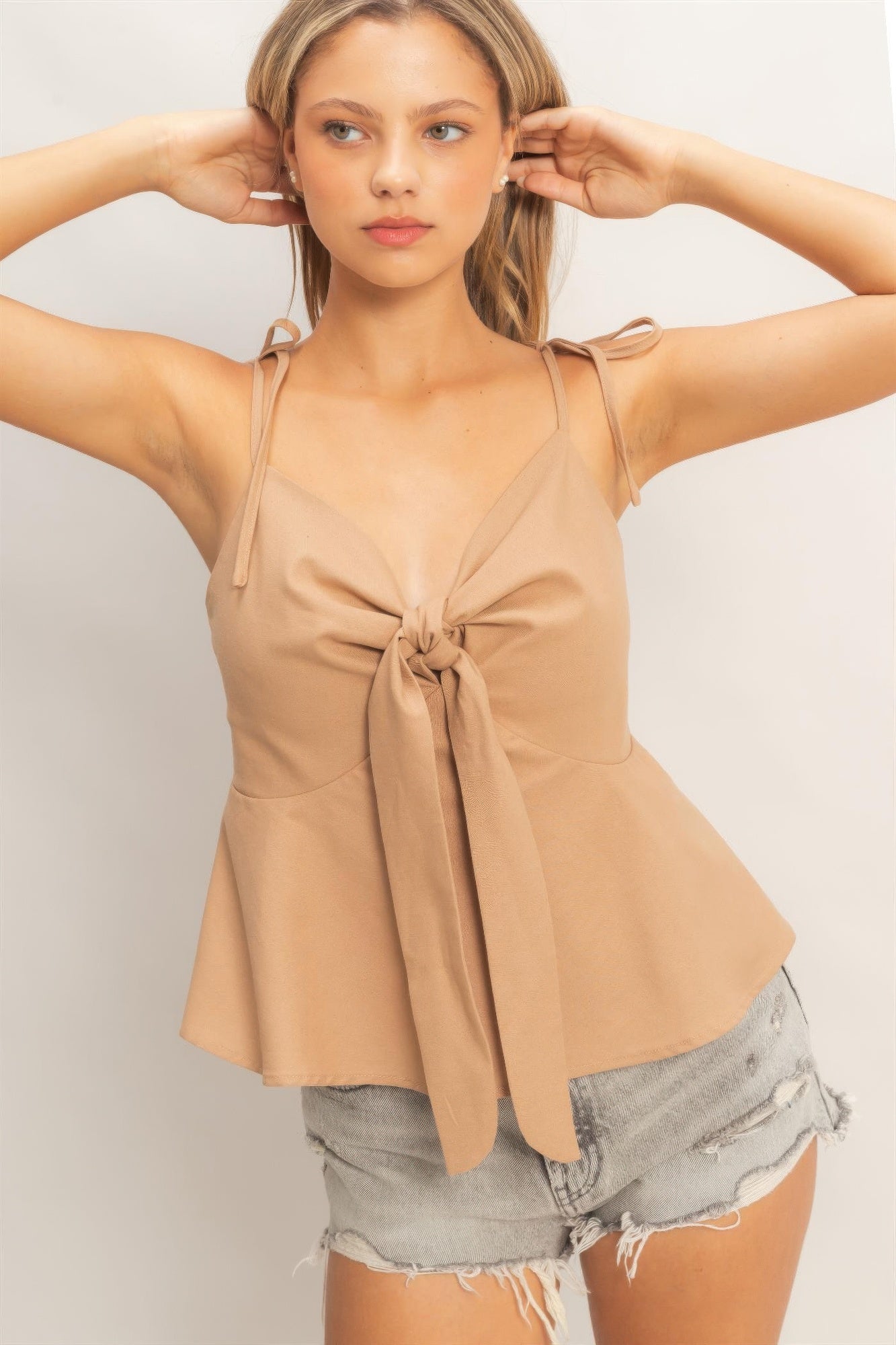 Tie Front Spaghetti Strap Top product image