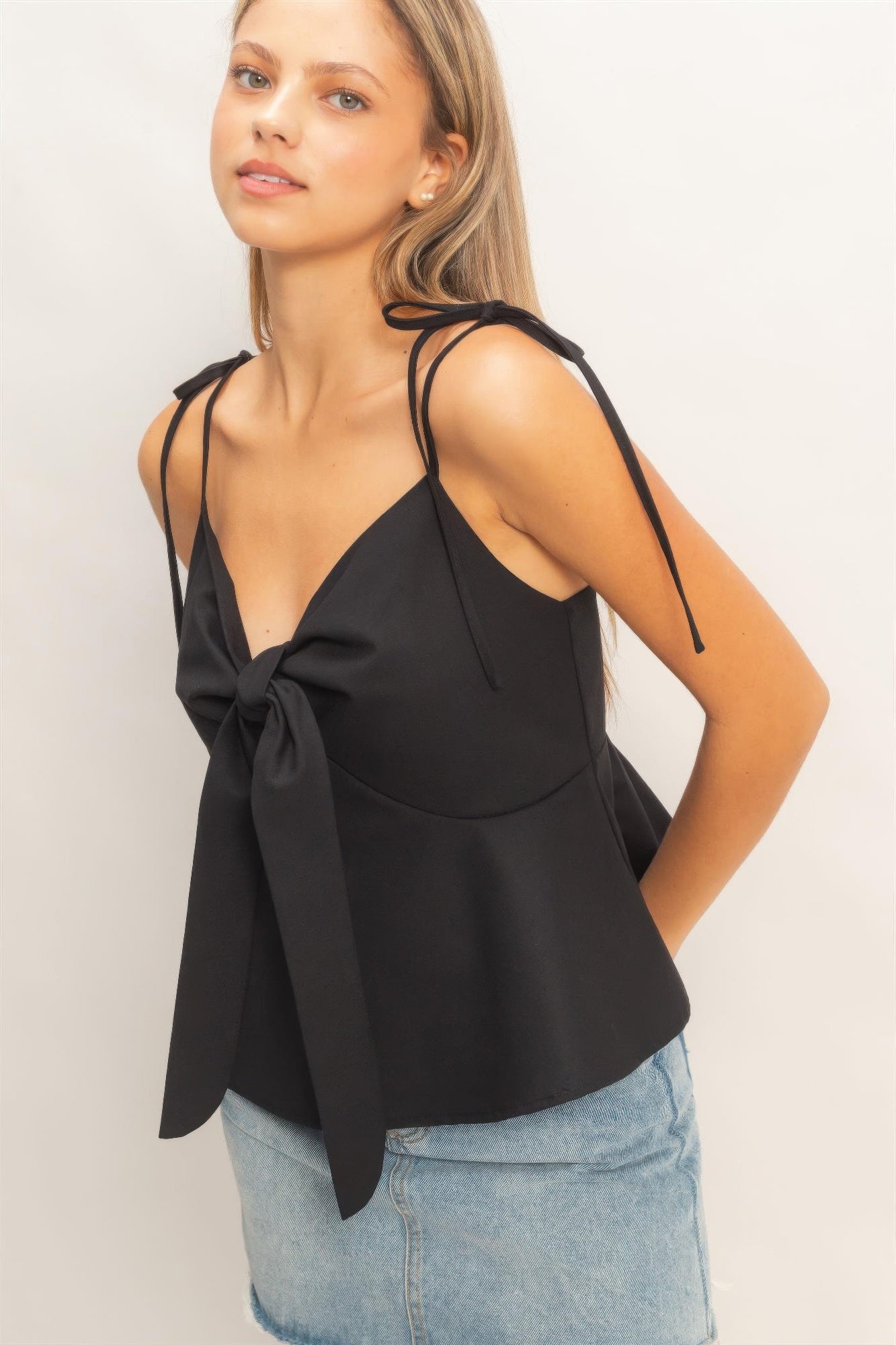 Tie Front Spaghetti Strap Top product image