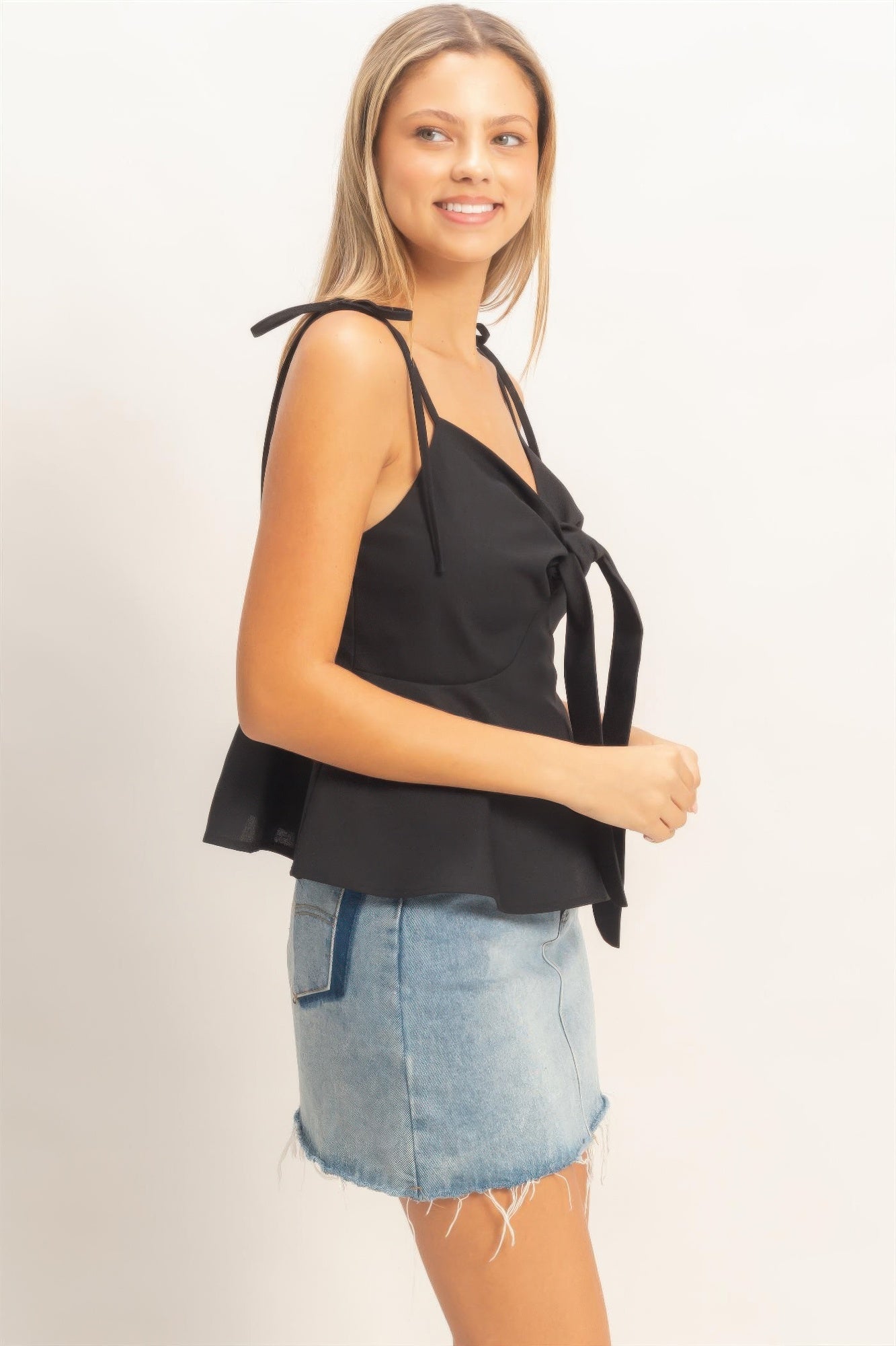 Tie Front Spaghetti Strap Top product image