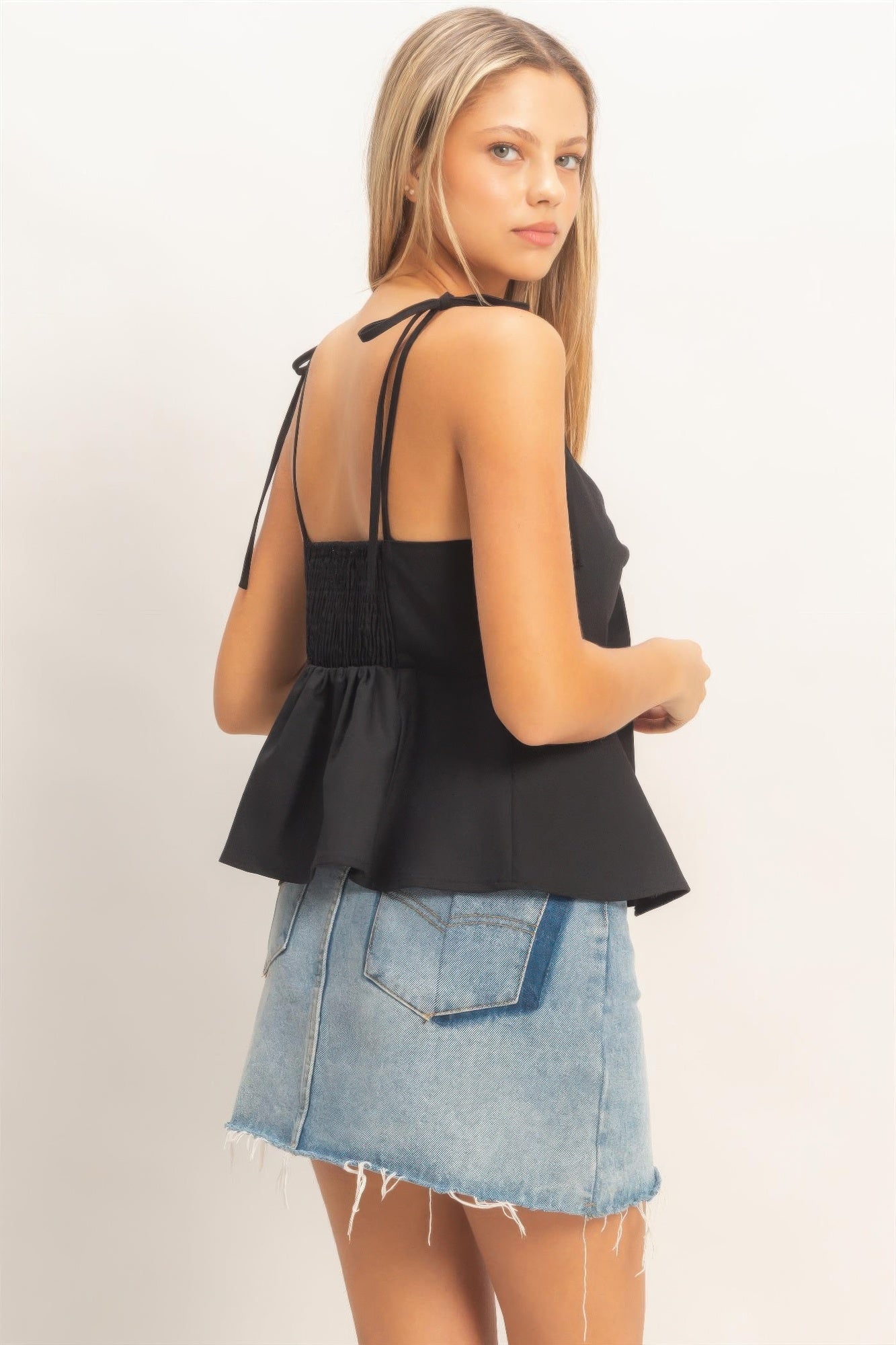 Tie Front Spaghetti Strap Top product image
