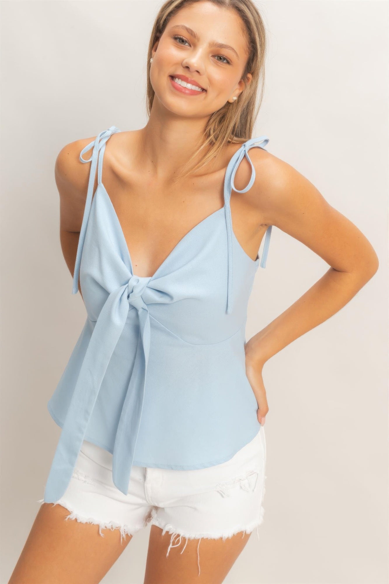 Tie Front Spaghetti Strap Top product image