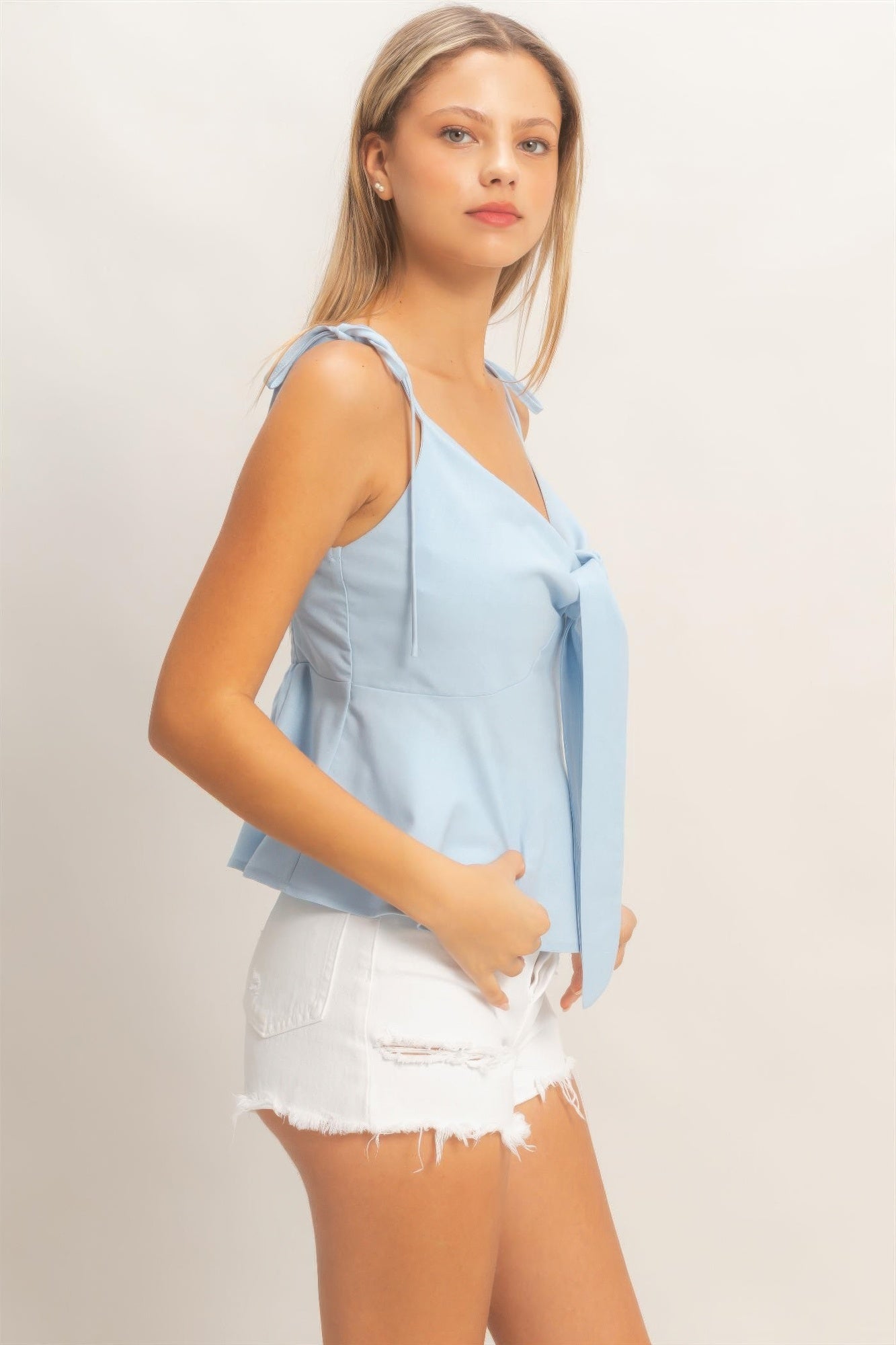 Tie Front Spaghetti Strap Top product image