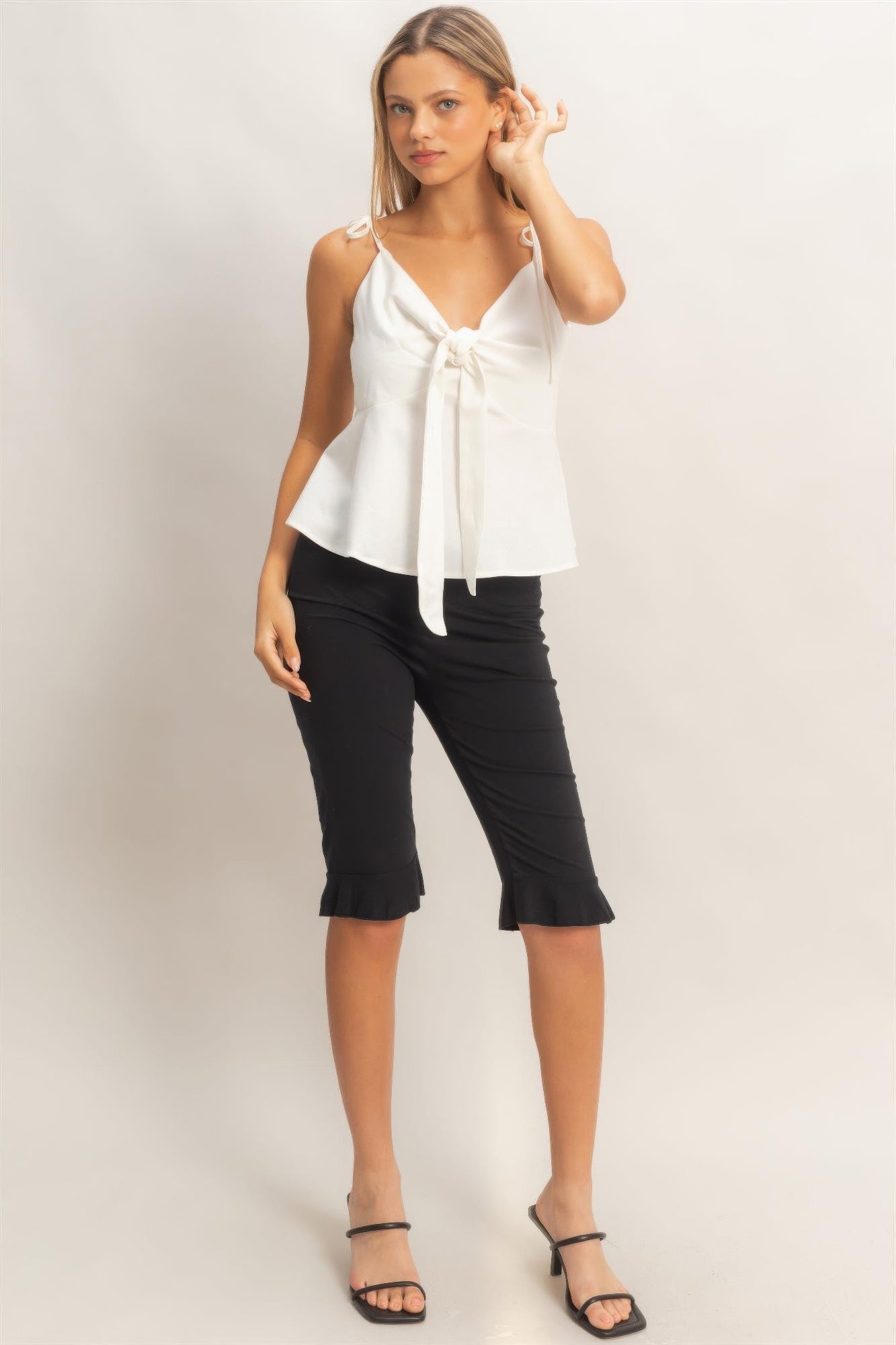 Tie Front Spaghetti Strap Top product image