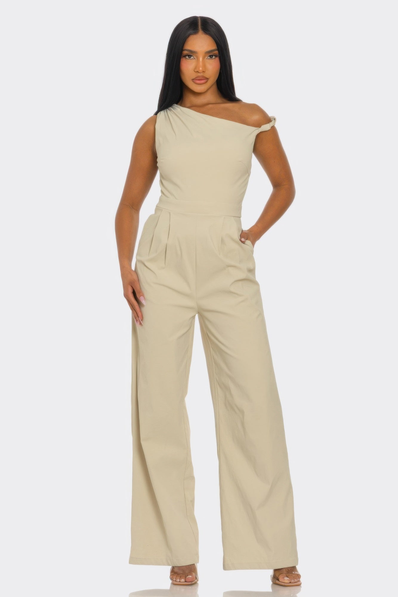 Chic Poise One-shoulder Jumpsuit product image