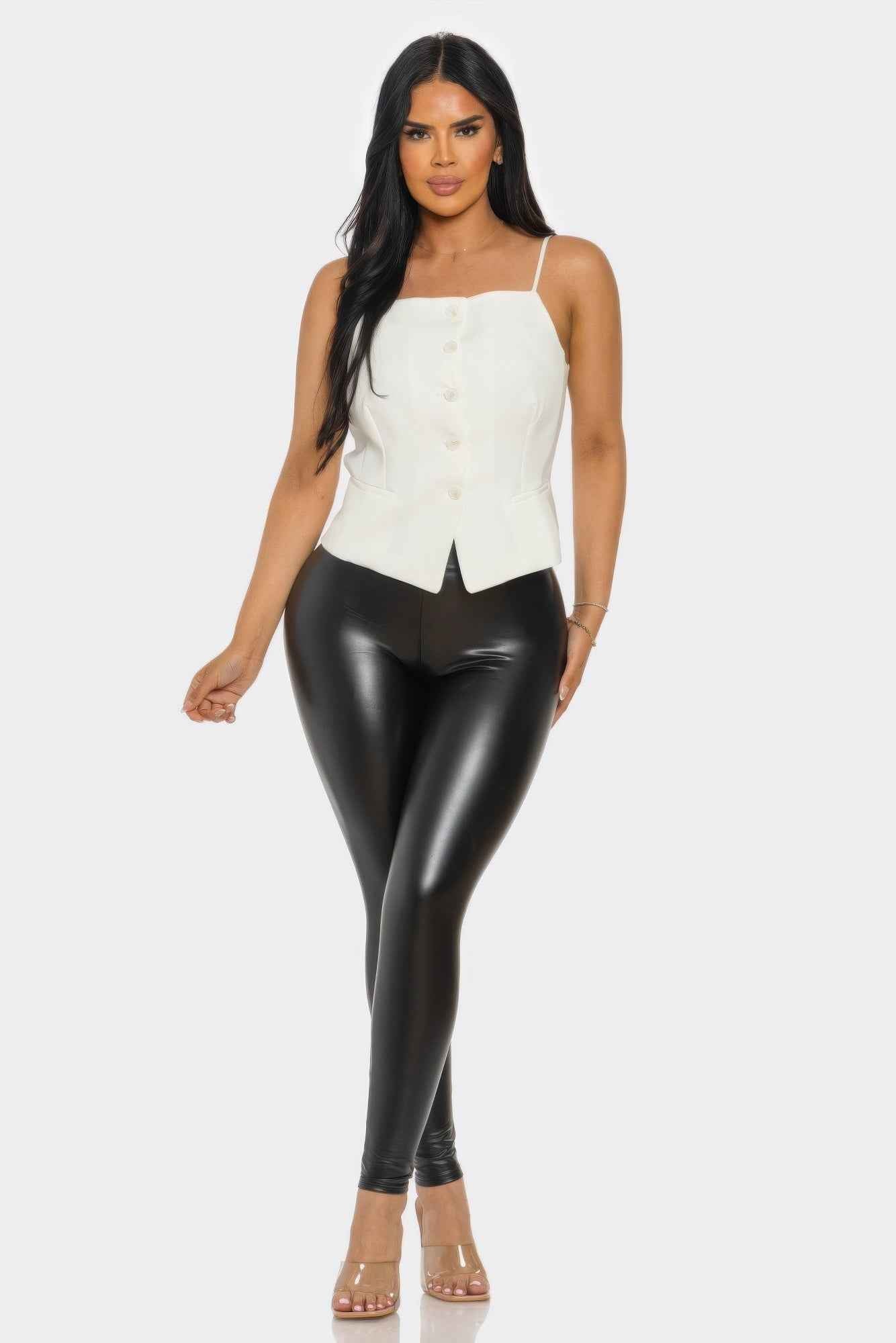 Ivory Chic Button-up Corset Top Ivory Chic Button-up Corset Top