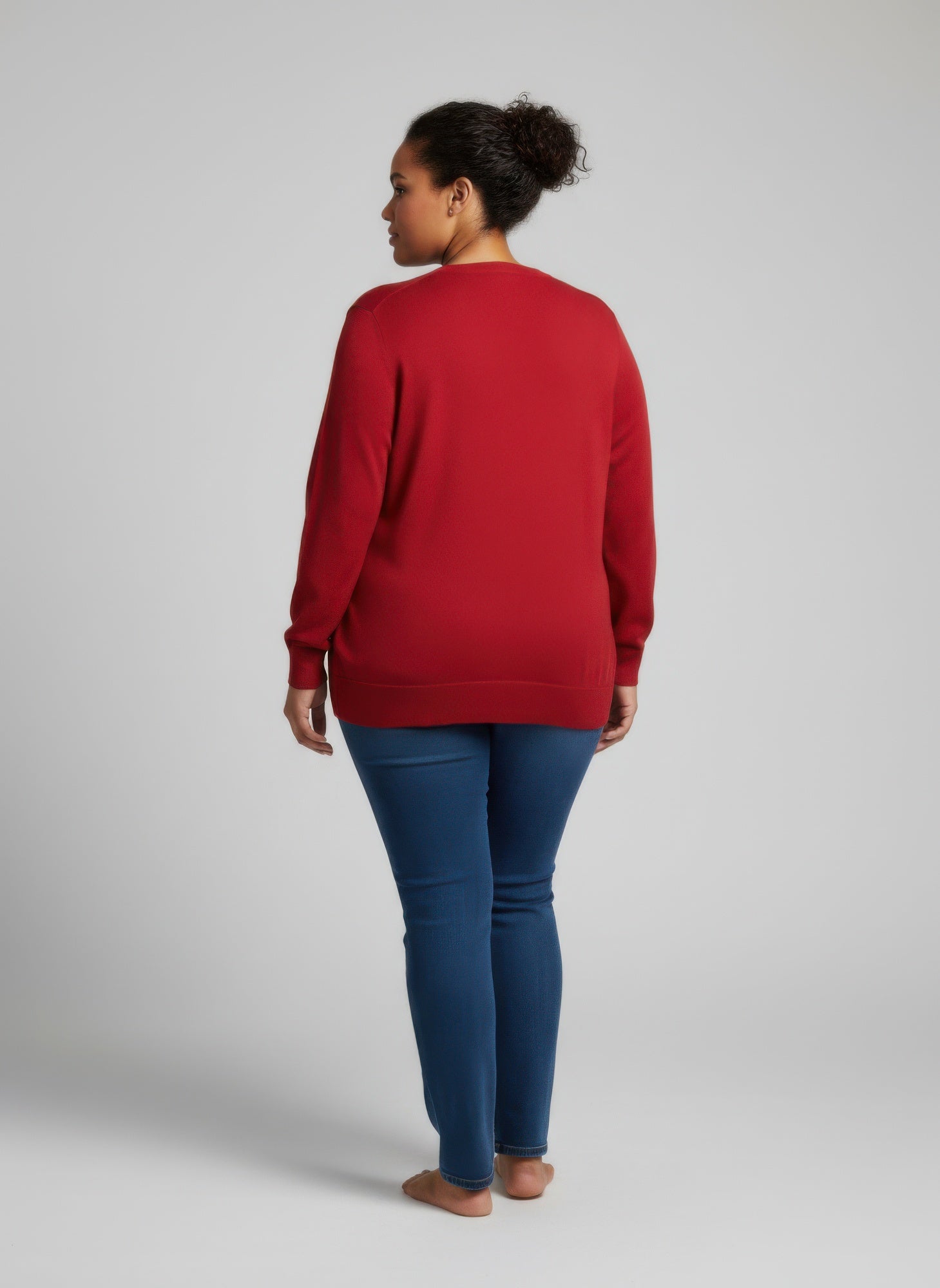 Burgundy Shimmer Detail Knit Tunic Top product image