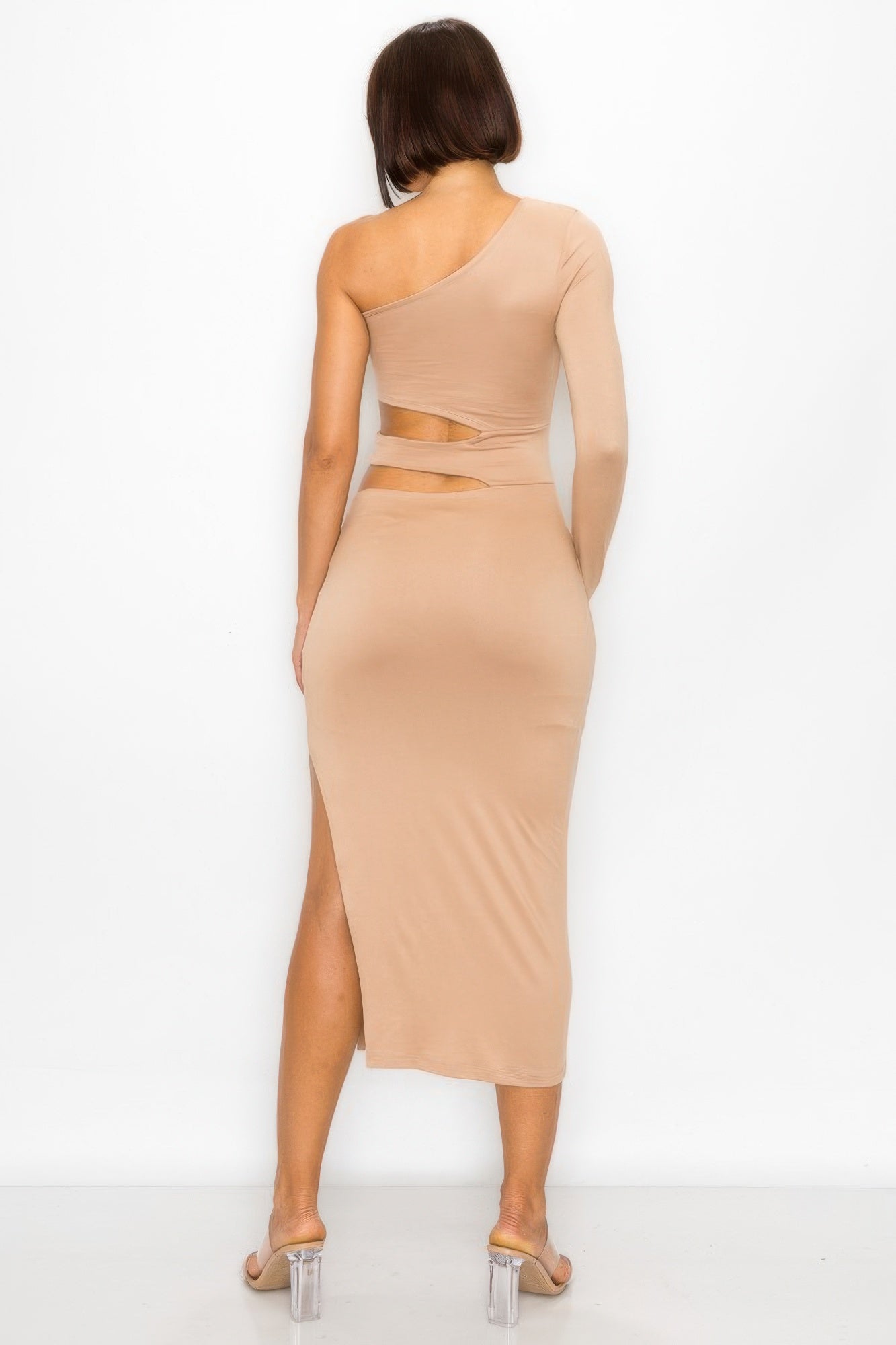 One Shoulder Maxi Dress With Waist Cut Out product image
