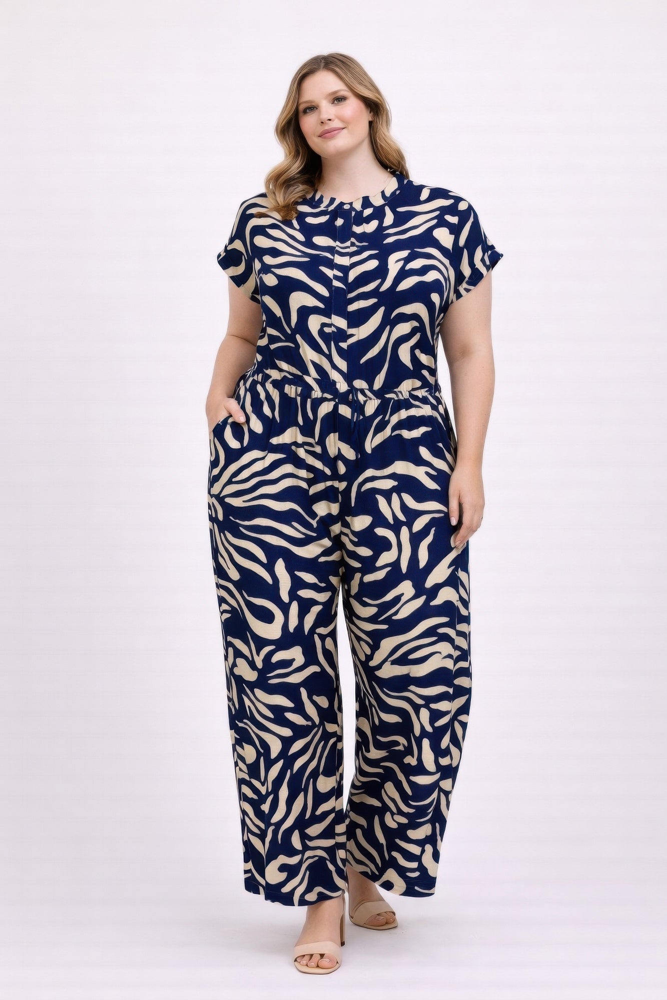 Plus Size Abstract Print Jumpsuit product image