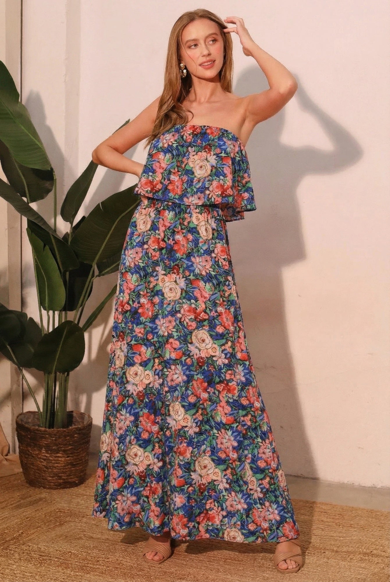 Bloom Party Strapless Maxi Dress product image