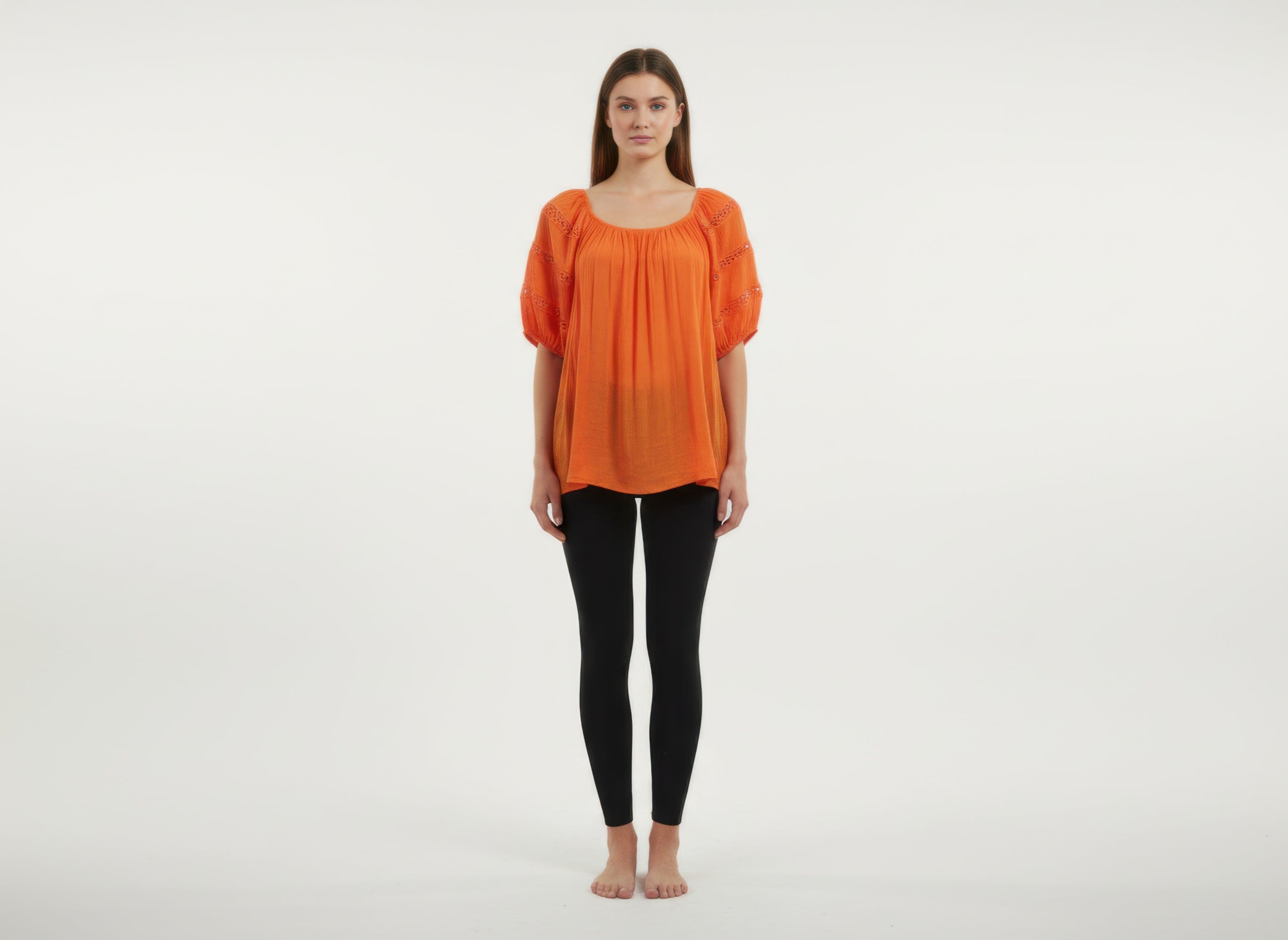 Unique Spectrum Solid Short Sleeve Blouse product image