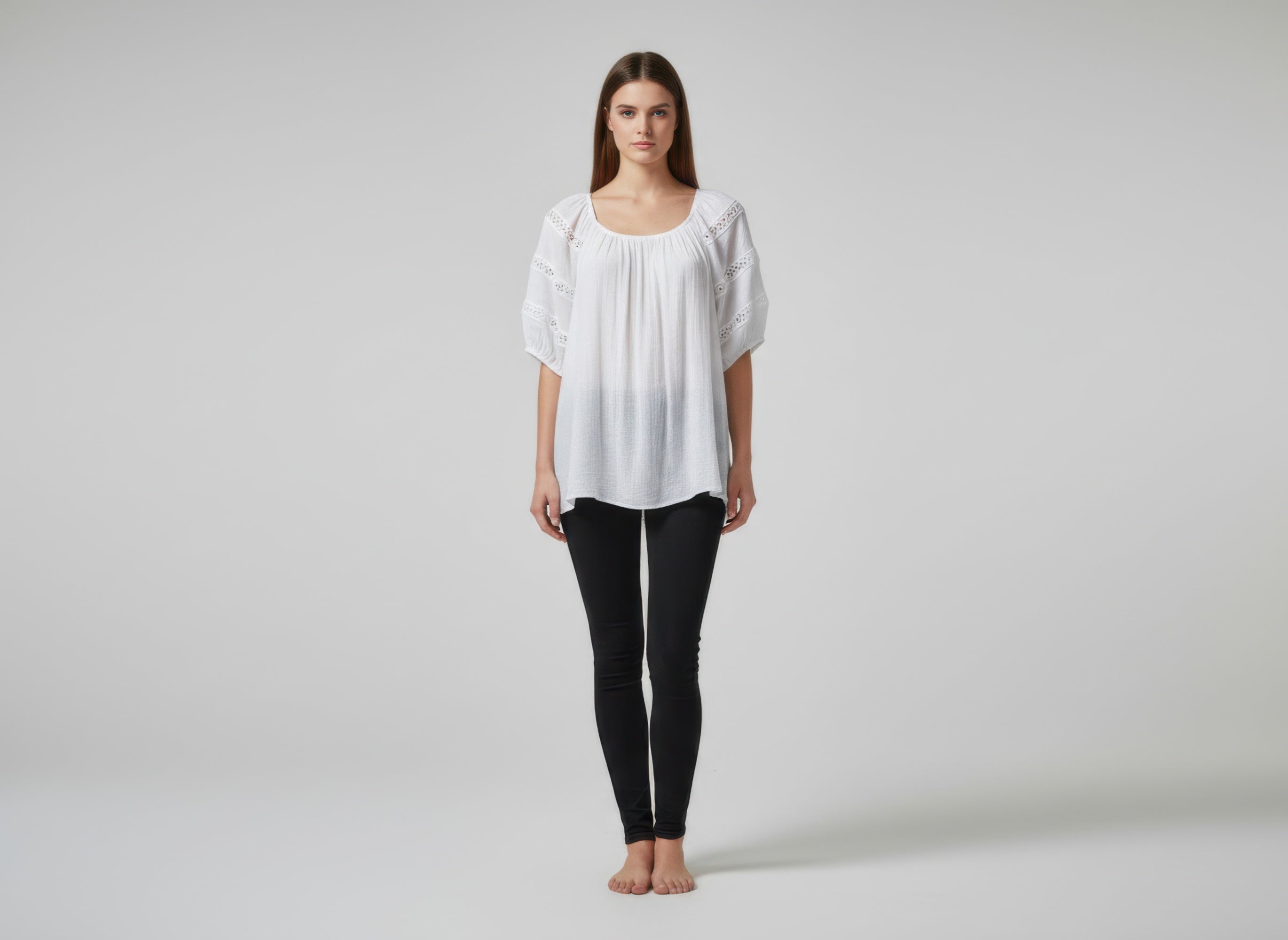 Unique Spectrum Solid Short Sleeve Blouse product image