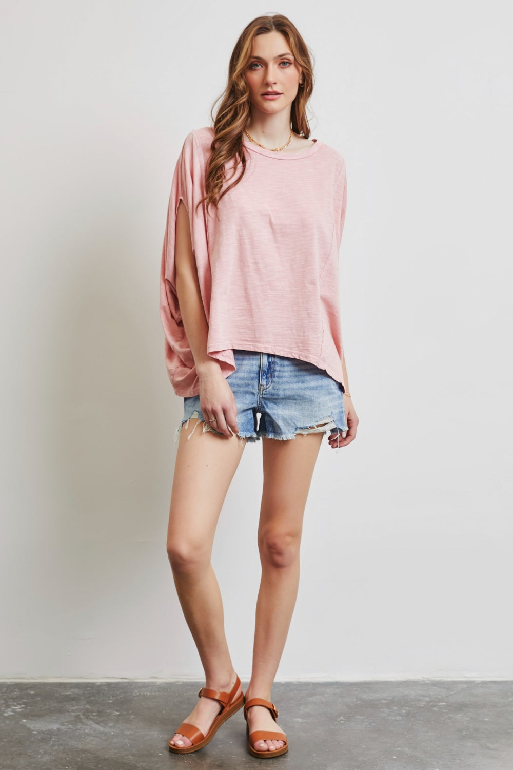 HEYSON Full Size Garment-Dyed Boat Neck Oversized Top HEYSON Full Size Garment-Dyed Boat Neck Oversized Top - TopFashionHQ