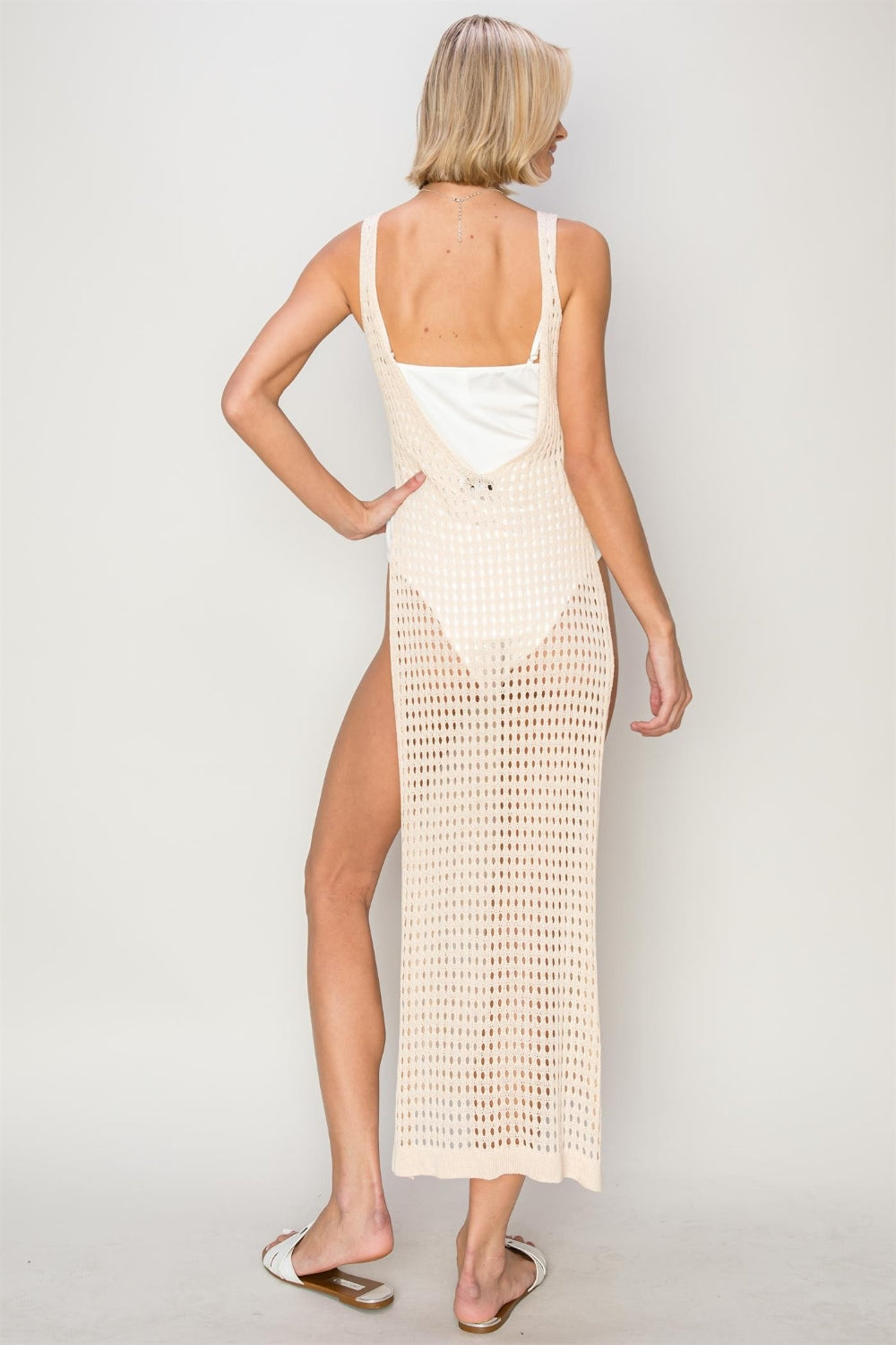 HYFVE Crochet Backless Cover Up Dress HYFVE Crochet Backless Cover Up Dress - TopFashionHQ
