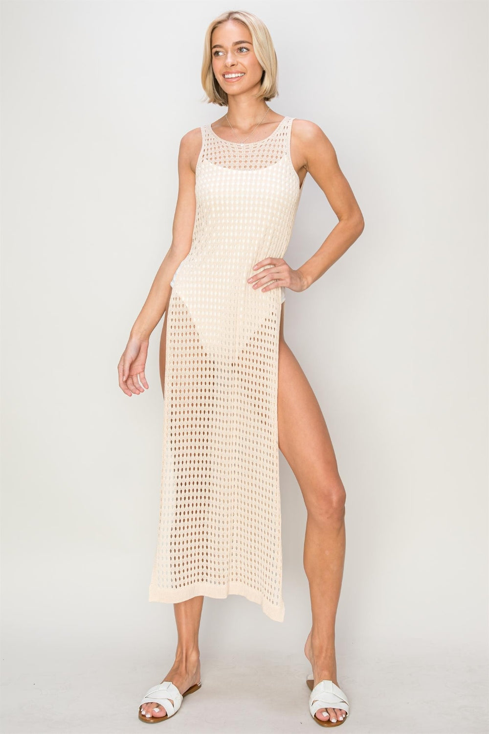 HYFVE Crochet Backless Cover Up Dress HYFVE Crochet Backless Cover Up Dress - TopFashionHQ