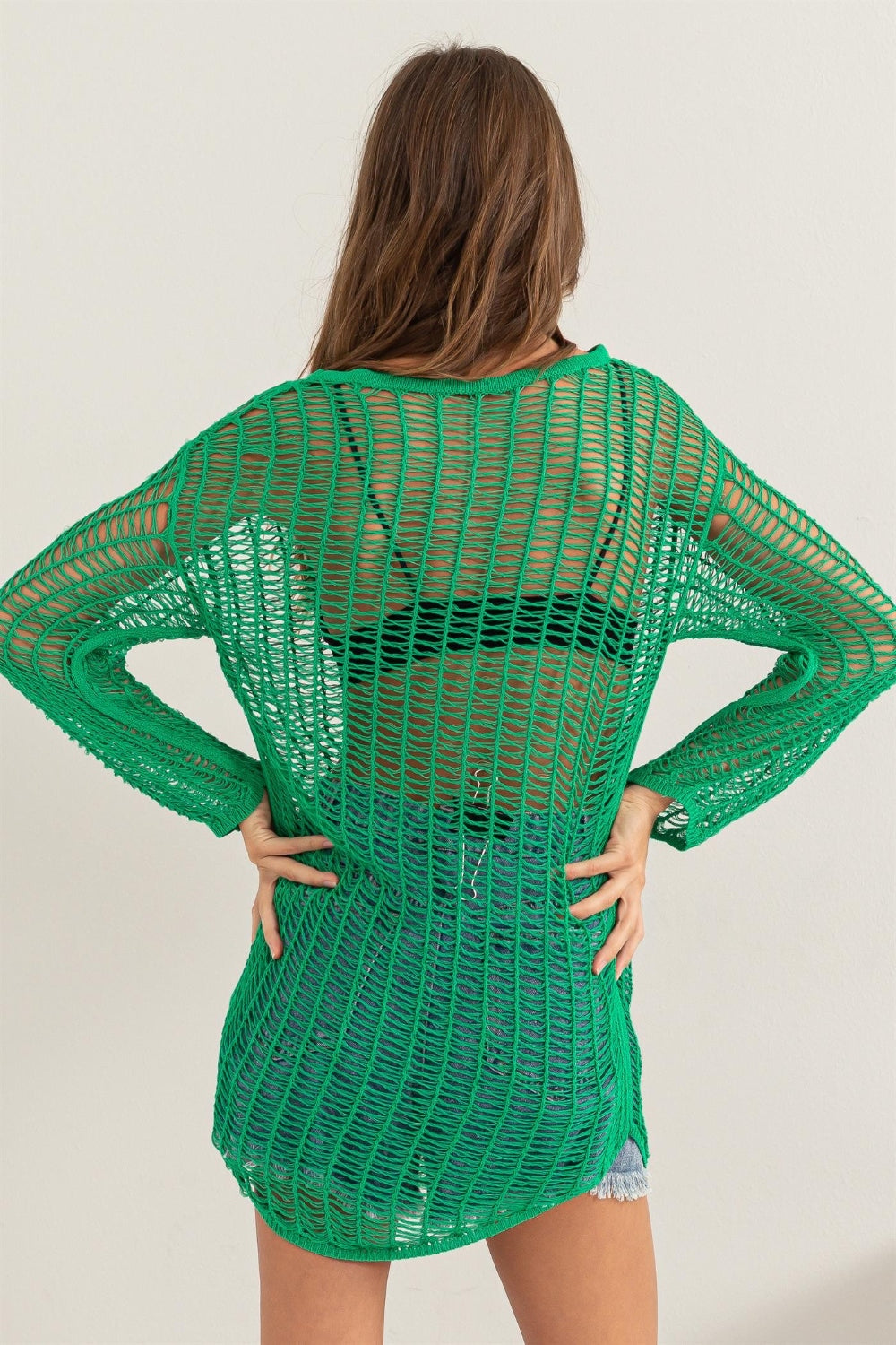 HYFVE Crochet Long Sleeve Cover Up HYFVE Crochet Long Sleeve Cover Up - TopFashionHQ
