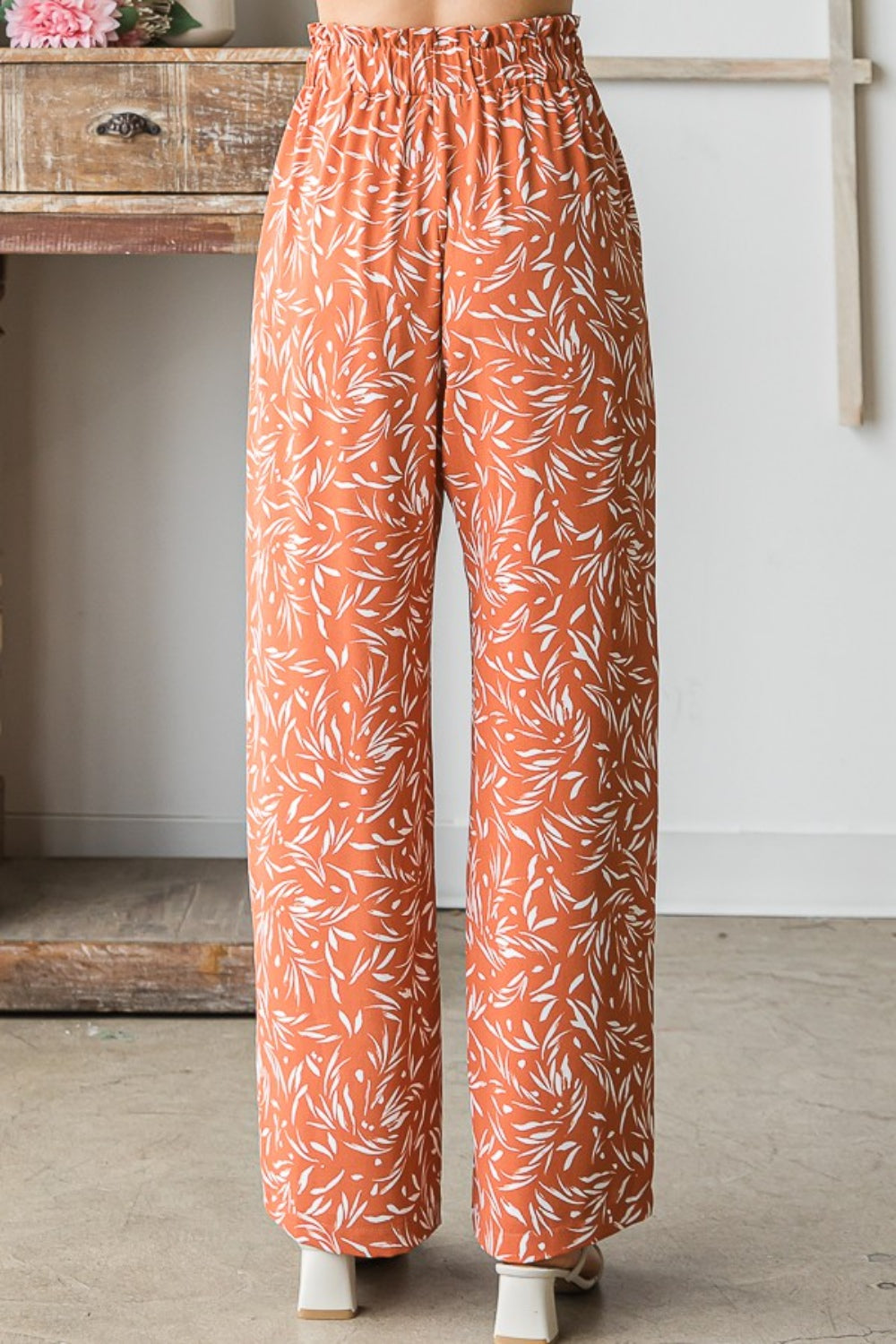 Heimish Full Size Printed Tied Straight Casual Pants Heimish Full Size Printed Tied Straight Casual Pants - TopFashionHQ