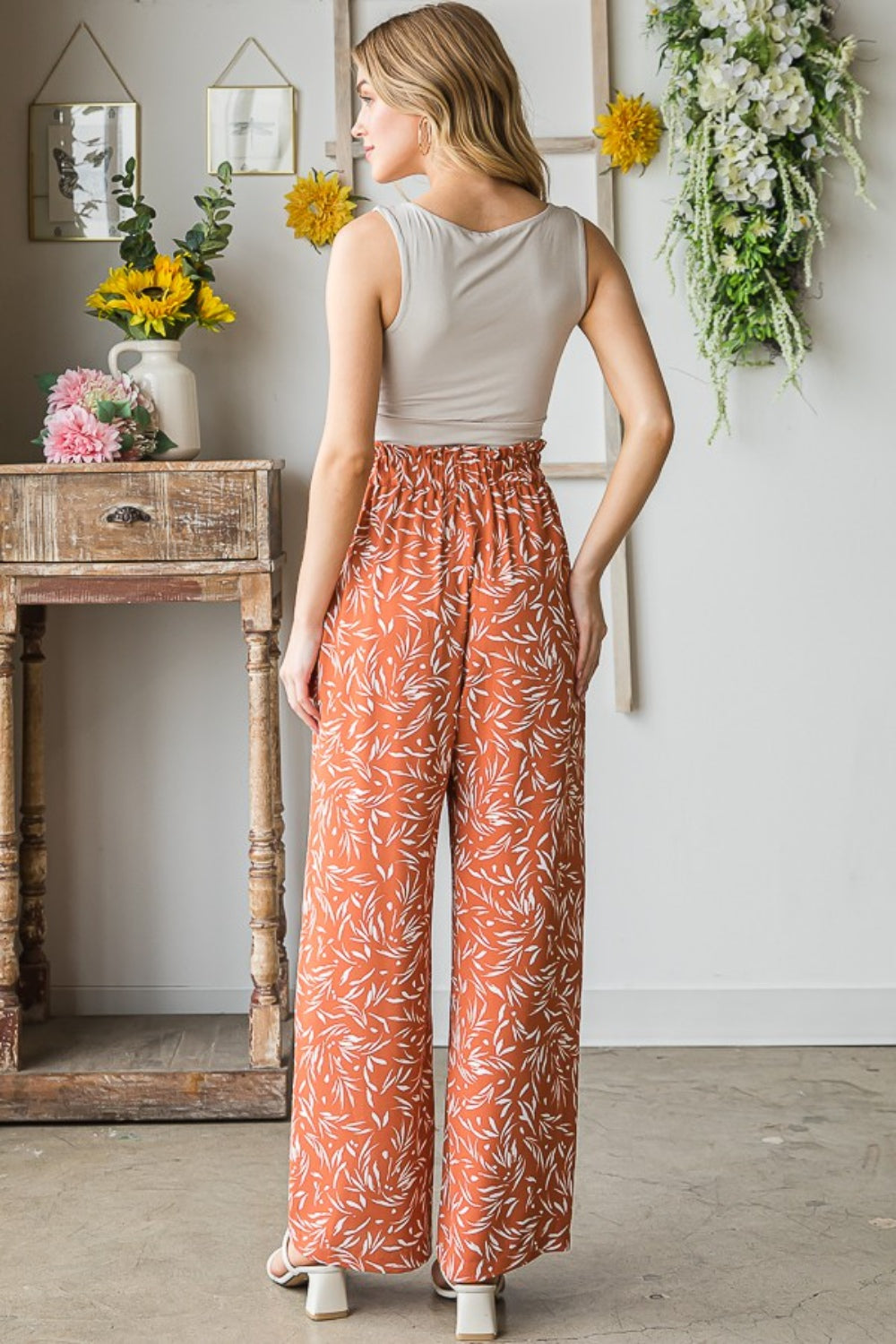 Heimish Full Size Printed Tied Straight Casual Pants Heimish Full Size Printed Tied Straight Casual Pants - TopFashionHQ
