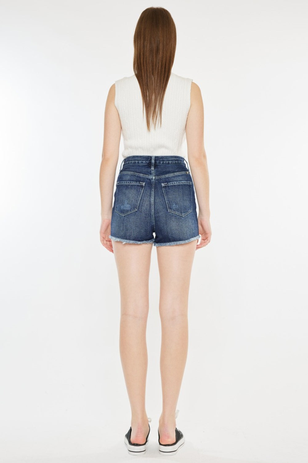 Kancan Raw Hem Button Fly Denim Shorts Kancan Raw Hem Button Fly Denim Shorts - TopFashionHQ
