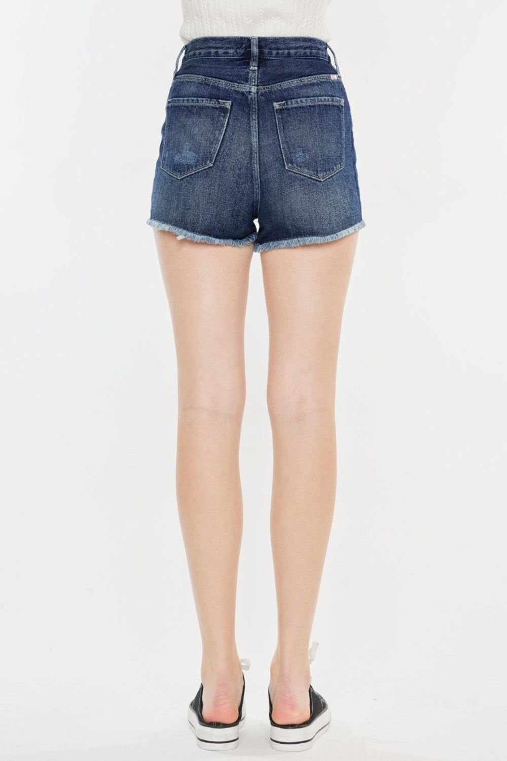 Kancan Raw Hem Button Fly Denim Shorts Kancan Raw Hem Button Fly Denim Shorts - TopFashionHQ