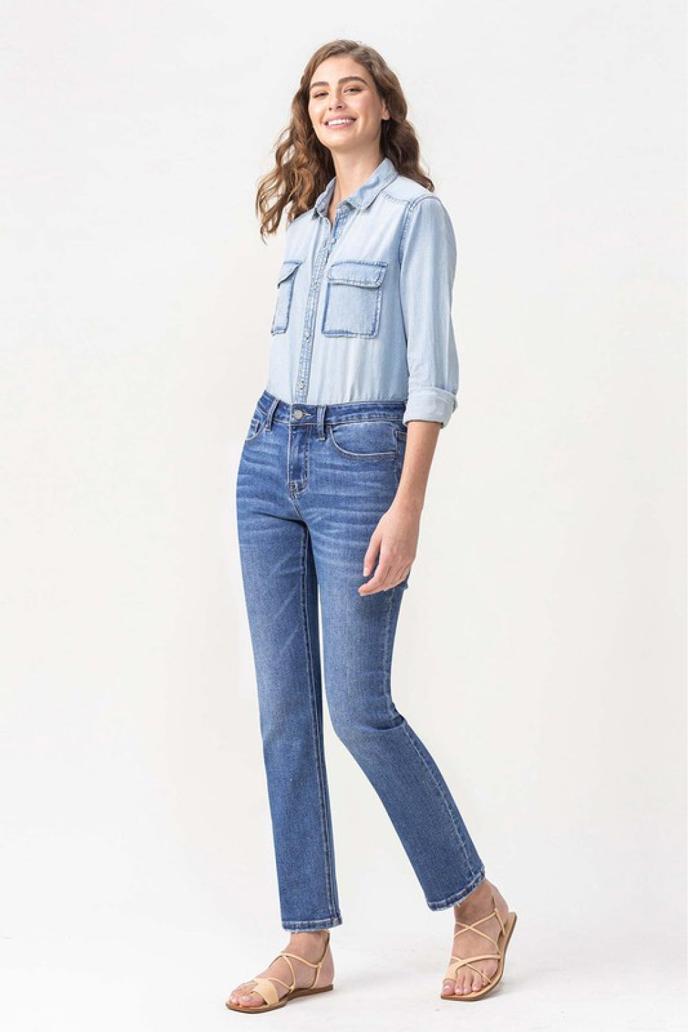 Lovervet Full Size Maggie Midrise Slim Ankle Straight Jeans Lovervet Full Size Maggie Midrise Slim Ankle Straight Jeans - TopFashionHQ