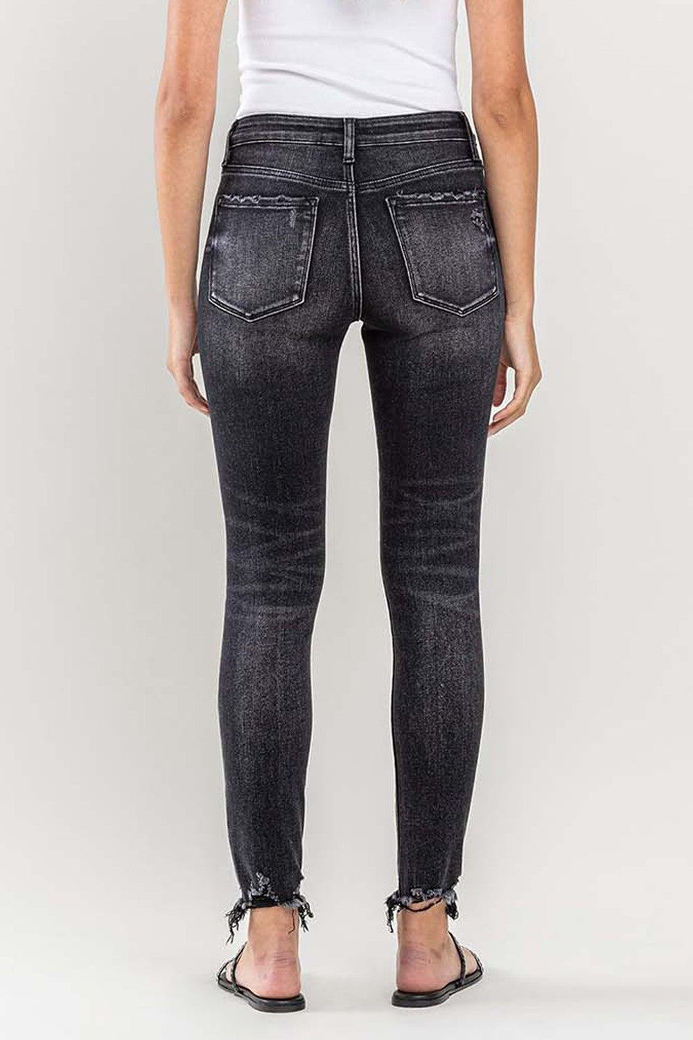 Lovervet Raw Hem Cropped Skinny Jeans Lovervet Raw Hem Cropped Skinny Jeans - TopFashionHQ