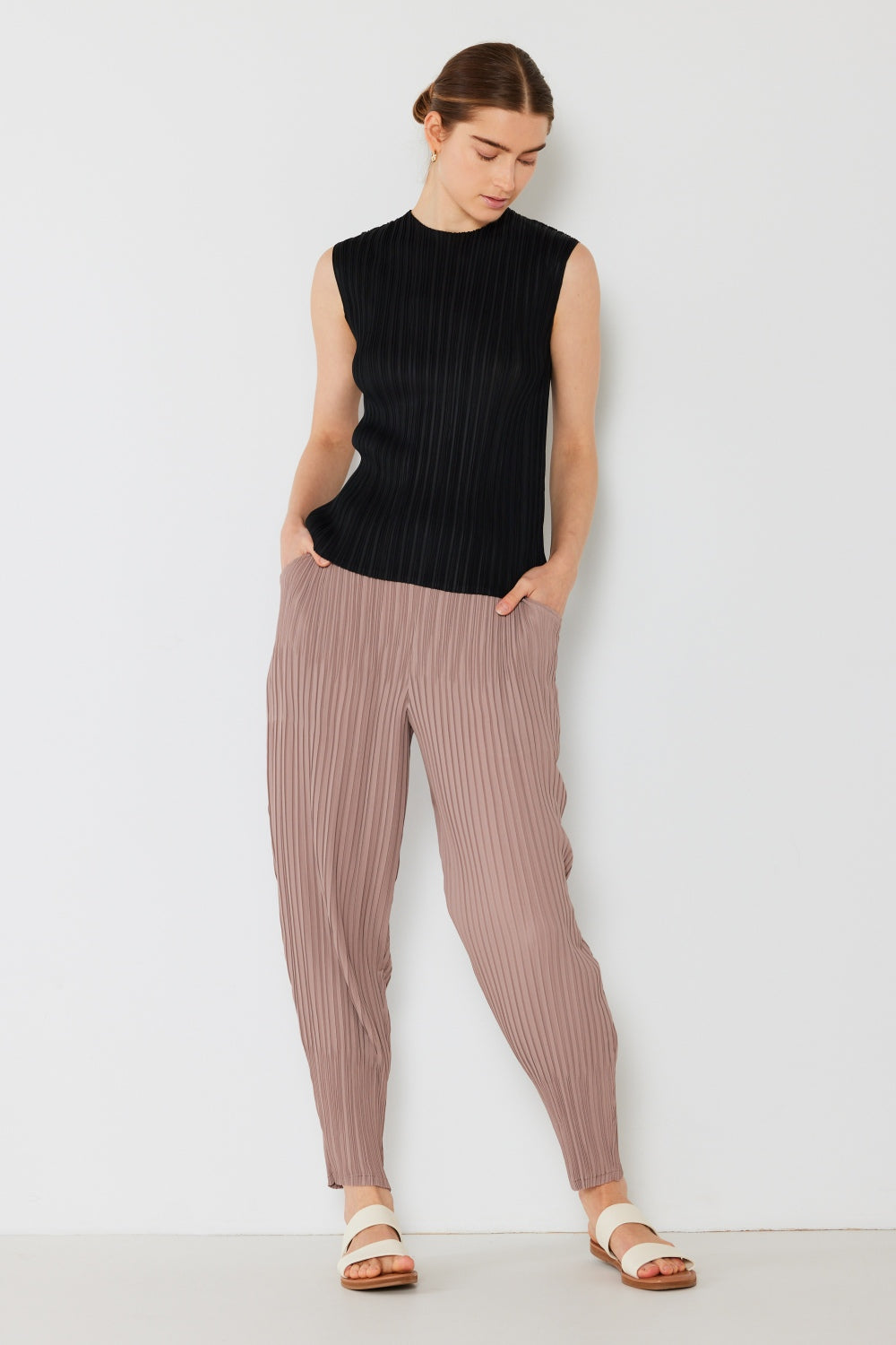 Marina West Swim Pleated Relaxed-Fit Slight Drop Crotch Jogger Marina West Swim Pleated Relaxed-Fit Slight Drop Crotch Jogger - TopFashionHQ