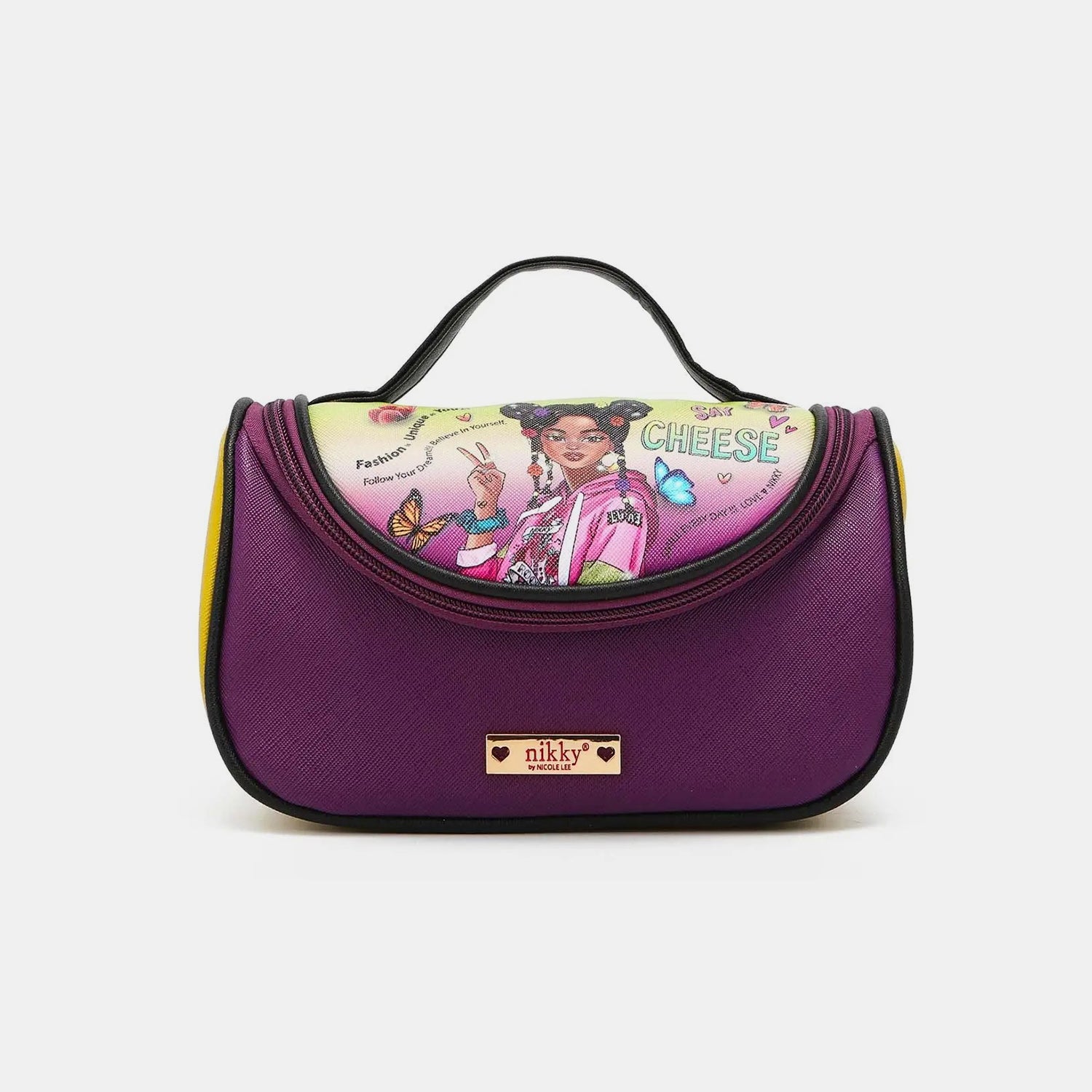 Nicole Lee USA Nikky Contrast Makeup Bag Nicole Lee USA Nikky Contrast Makeup Bag - TopFashionHQ