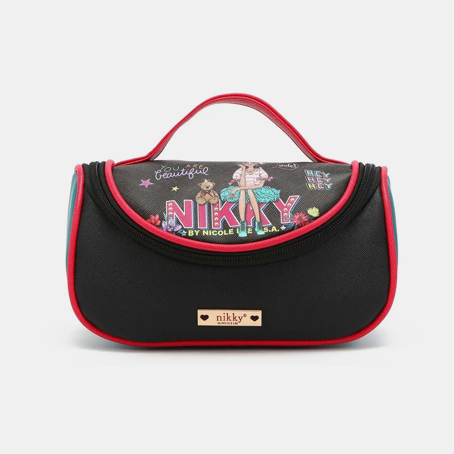 Nicole Lee USA Nikky Contrast Makeup Bag Nicole Lee USA Nikky Contrast Makeup Bag - TopFashionHQ