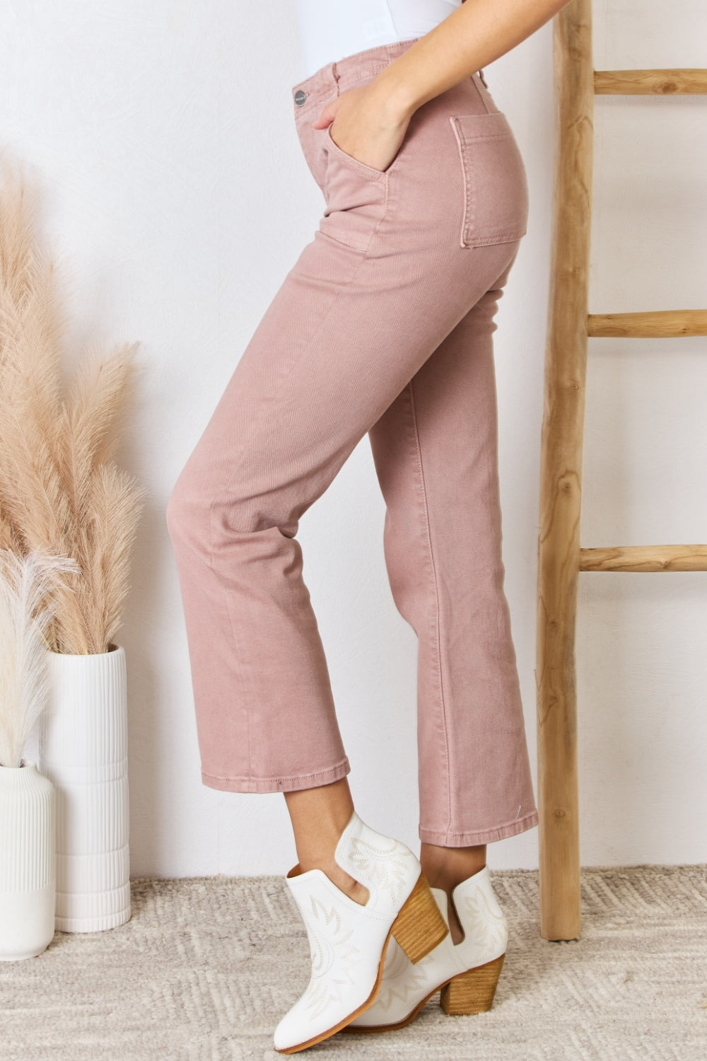 RISEN Full Size High Rise Ankle Flare Jeans RISEN Full Size High Rise Ankle Flare Jeans - TopFashionHQ