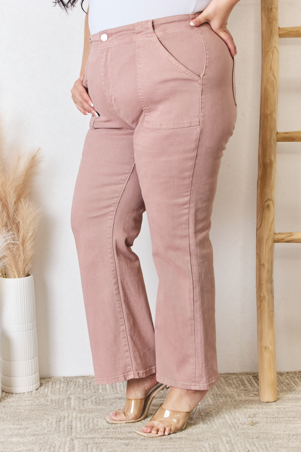 RISEN Full Size High Rise Ankle Flare Jeans RISEN Full Size High Rise Ankle Flare Jeans - TopFashionHQ